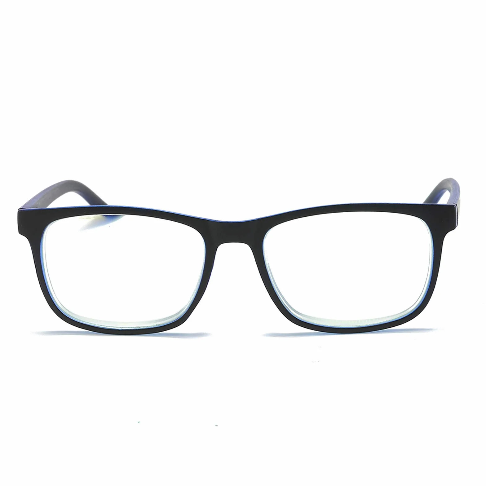 MMOWW Gafas de lectura anti-Blu-ray cuadradas para ordenador con bisagra de resorte antifatiga azul +1.5