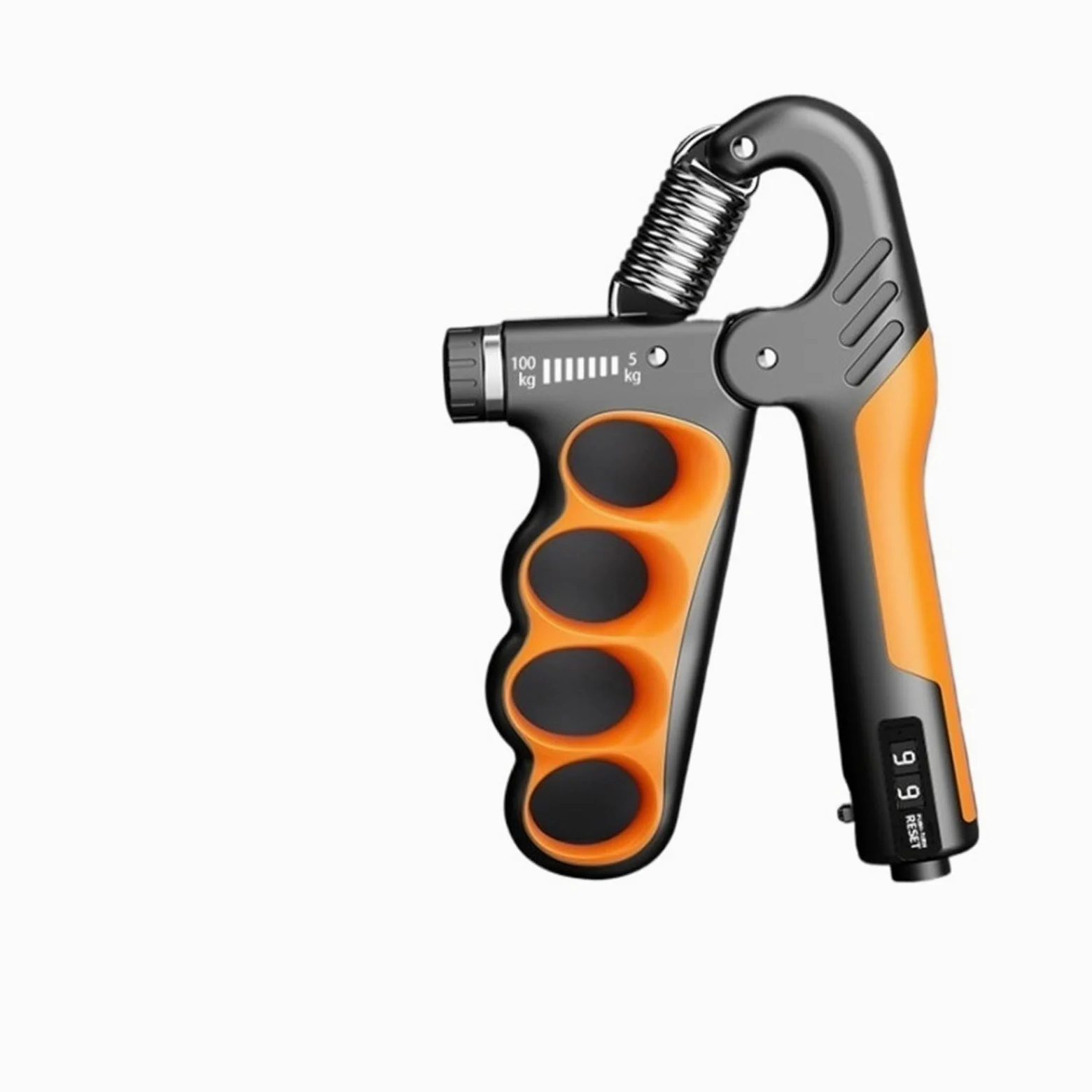 Entrenador de fuerza de prensión, 5-100kg Fortalecedor de mano ajustable Fuerza la muscular(Orange)