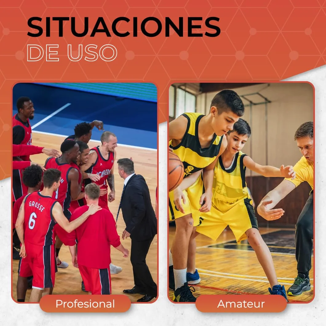 Carpeta de Entrenador de Baloncesto con Correa Bandolera, Pizarra, Rotulador, Silbato, Talón, Libreta y Reloj