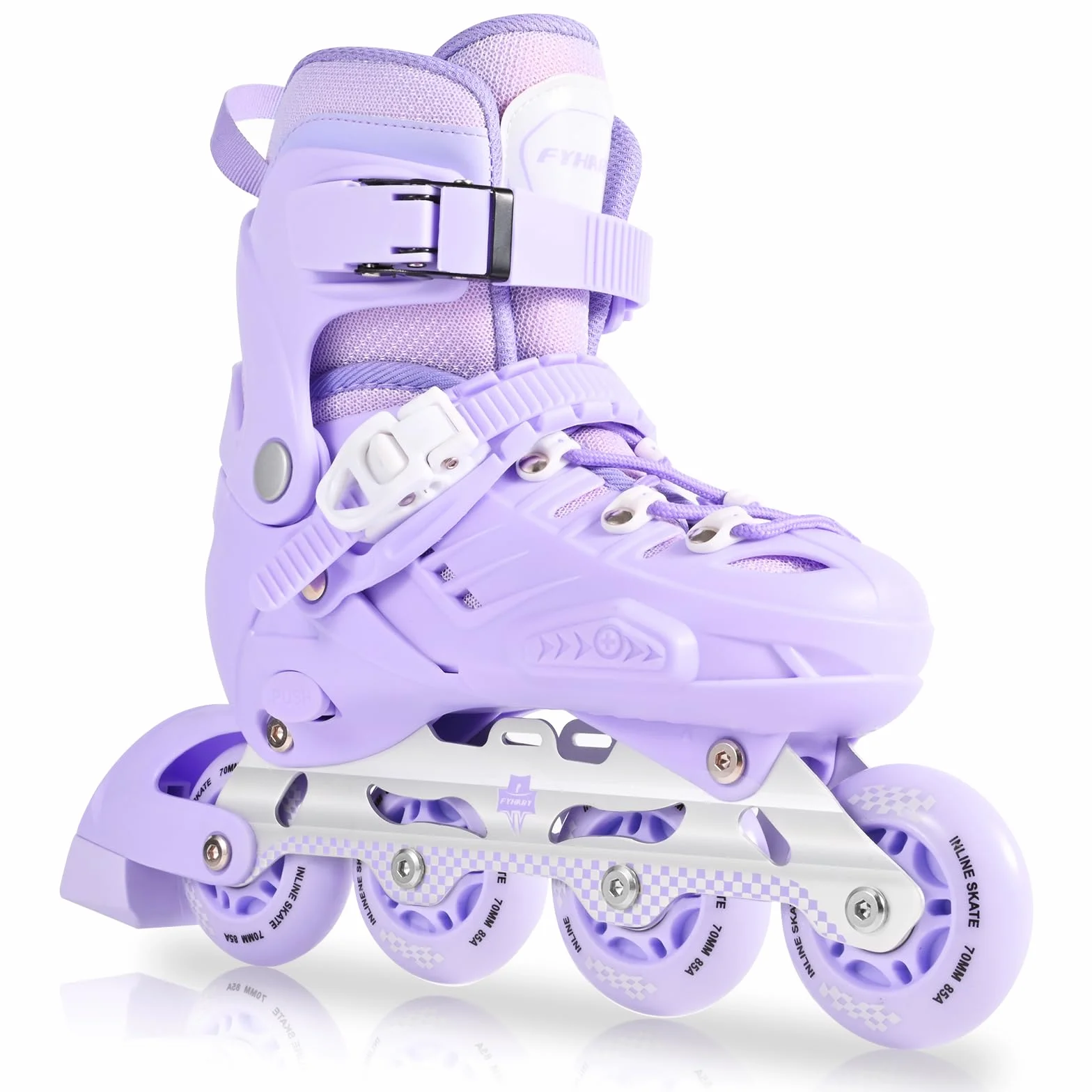 Patines en Linea para Niñas Tamaños Ajustables Marco de Aluminio Estable Zapato a Prueba de Golpes Patines de Ruedas Interior y Exterior