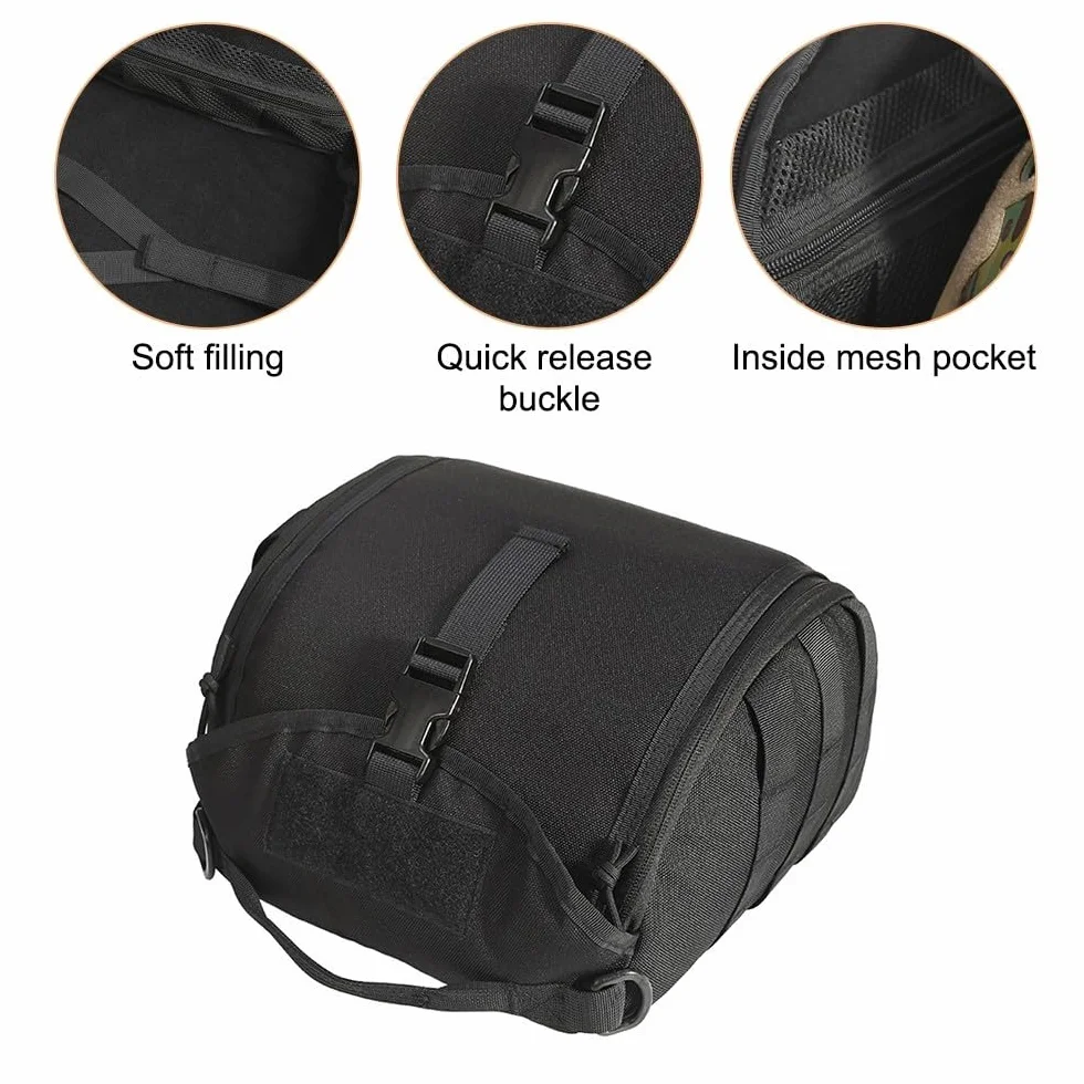 Bolsa para casco deportivo, ligera, antiarañazos, para casco Molle, Airsoft, bolsa de almacenamiento acolchada para deportes, caza, tiro, combate