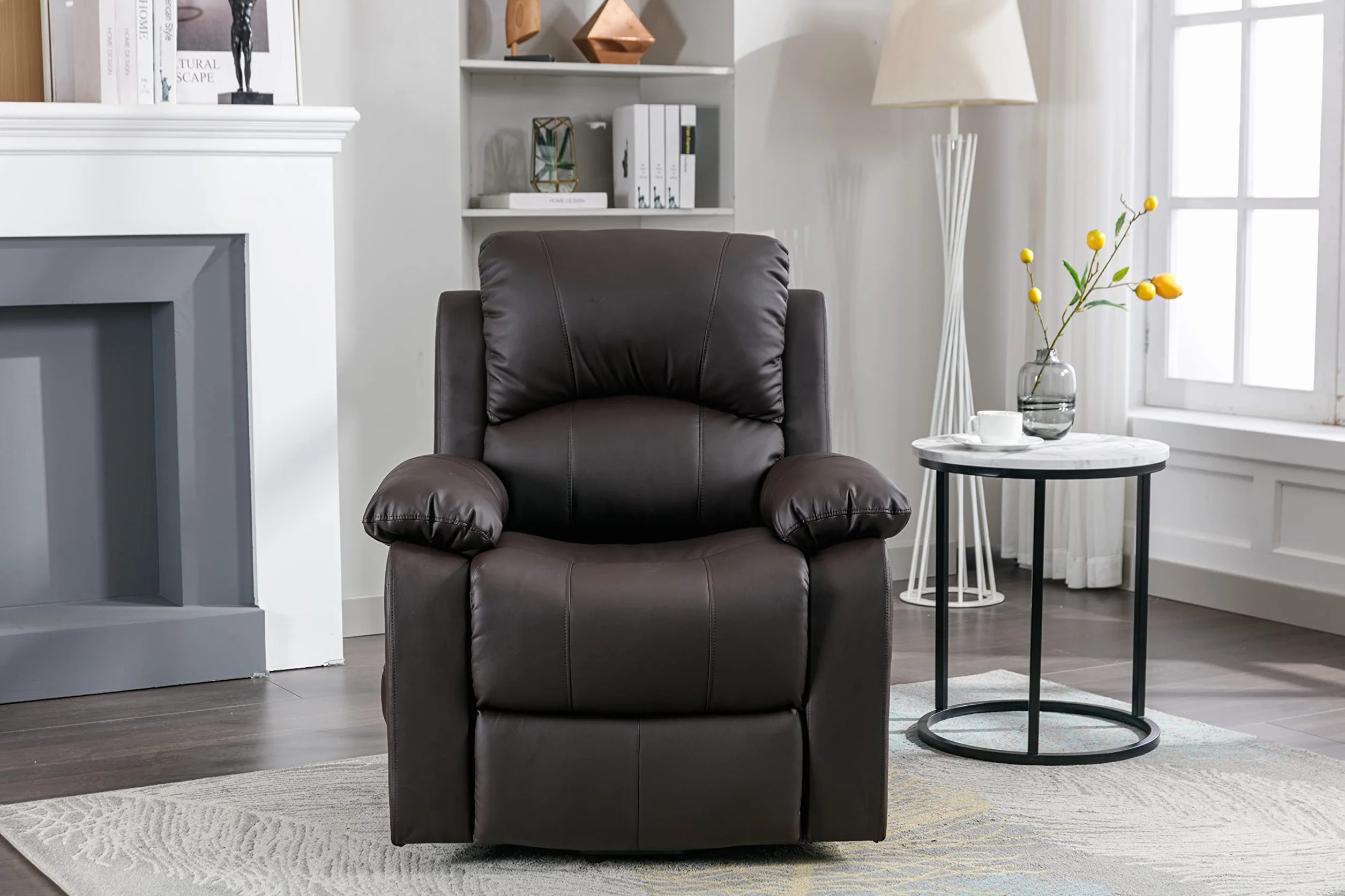 Astan Hogar Sillón Relax Eléctrico con Función Auto-Ayuda y Masaje, Modelo Ramón AH-AR30930CH, Chocolate