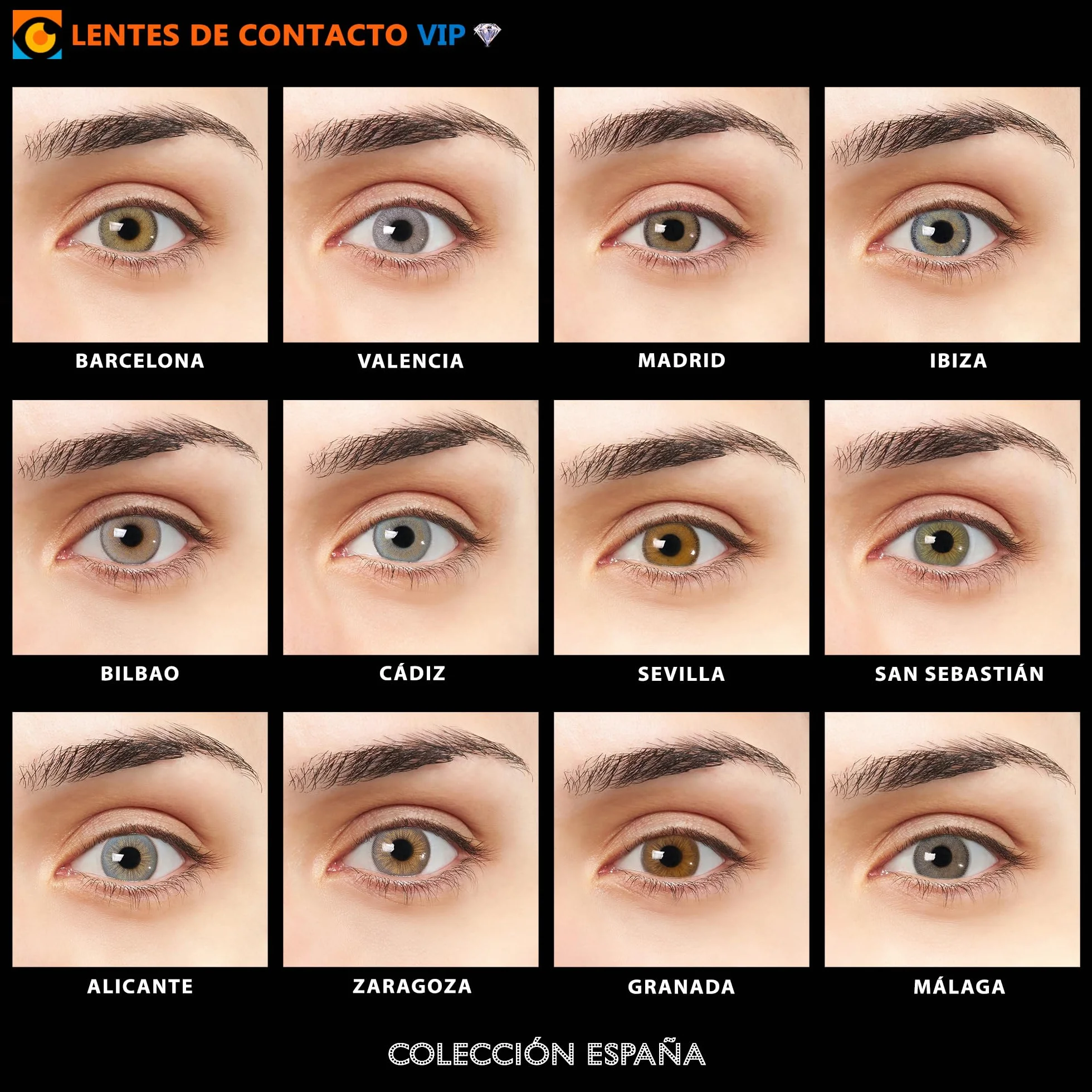 Lentillas de Contacto Color Verde Amielado Duración 1 Año + Kit Accesorios Ámbar VIP (2 Piezas)