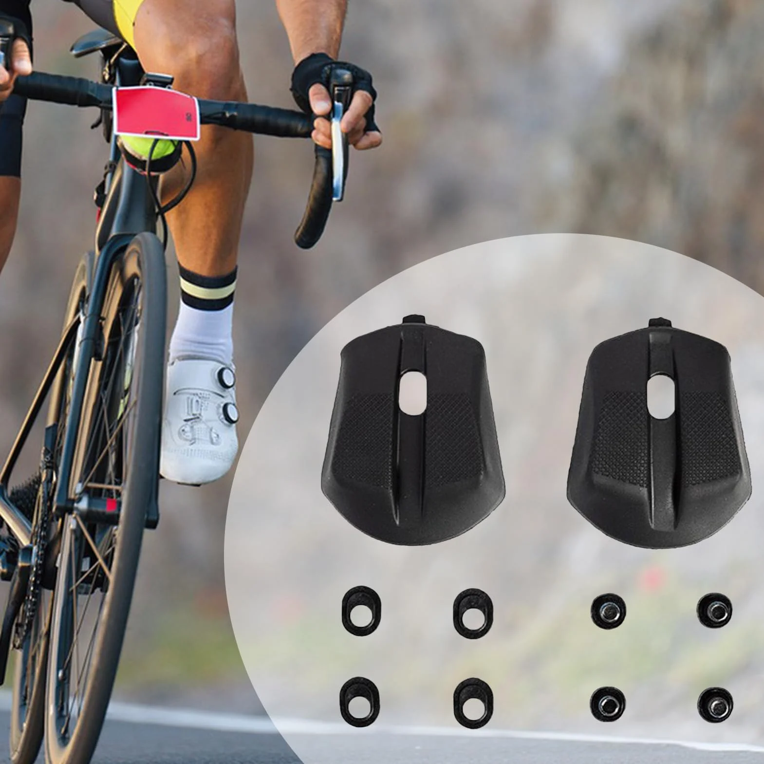Talonera Reemplazo Talón Zapatos Bicicleta Carretera Refuerzo Antideslizante Resistente Reparación Ciclismo Interior