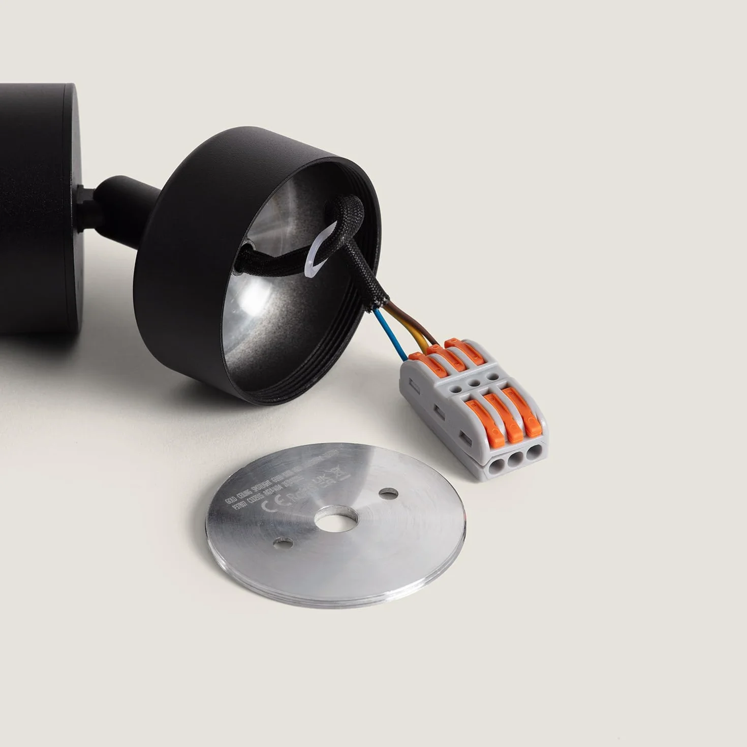 LEDKIA LIGHTING Foco Portalámparas Aluminio GU10 Negro