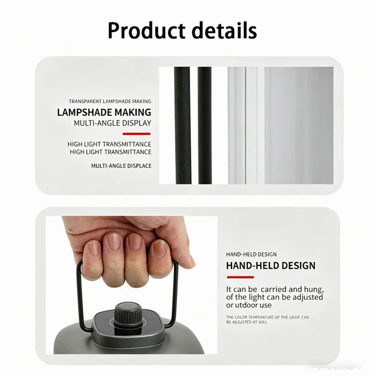 Linterna LED Portátil For Acampar, Luz Colgante Regulable Recargable Por USB For Tienda De Campaña, For Al Aire Libre, Senderismo Y Emergencia Luces SúPer Brillantes