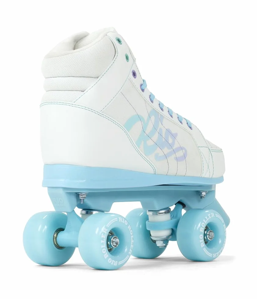 Rio Roller Lumina - Patines con Ruedas (Blanco/Azul)