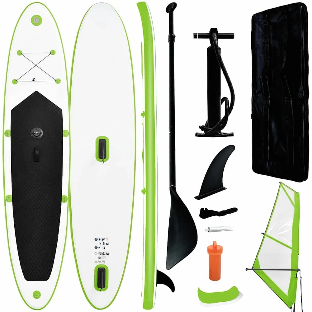 Tabla de surf hinchable con vela de 330 cm, juego completo para deportes acuáticos, incluye bomba, remo, bolsa y kit de reparación