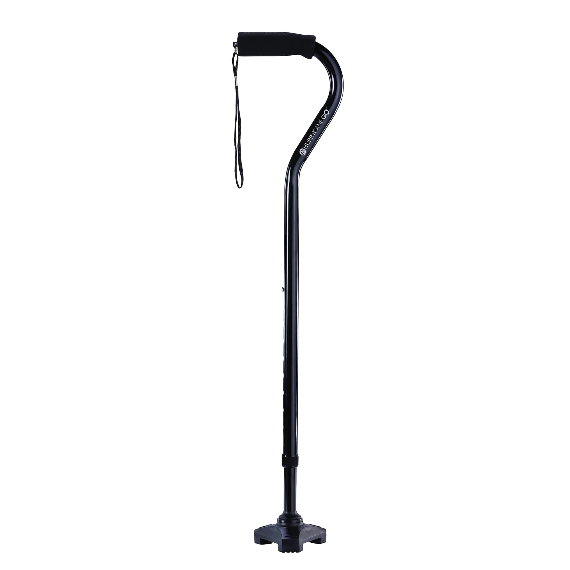 HurryCane Go - Bastón con Mango en T para Mayor Estabilidad, Color Negro | El bastón cuenta con un diseño de mango en T para un agarre seguro y cómodo durante el uso diario de movilidad al aire libre