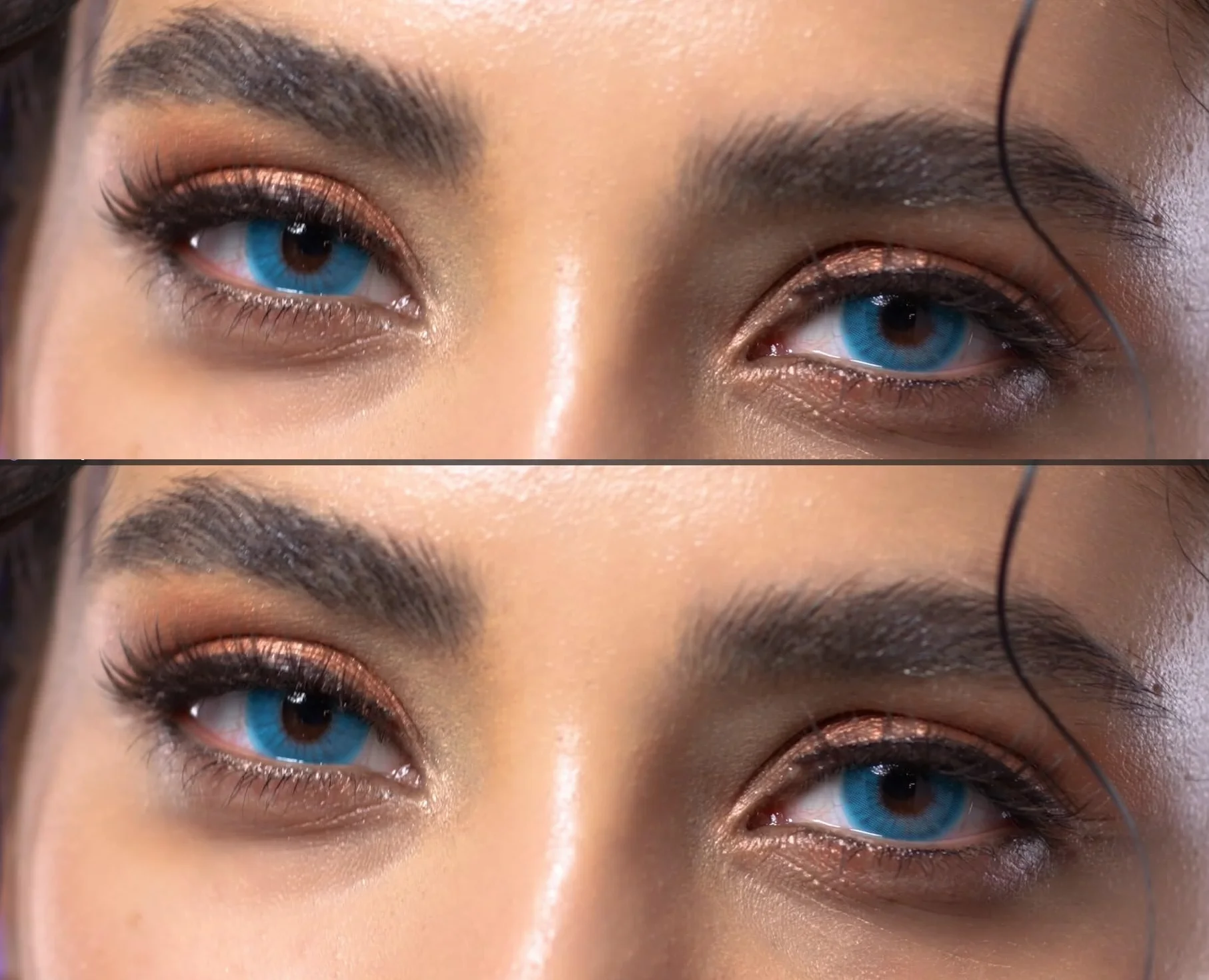 GLAMLENS lentillas de color azul Amalfi Azul 1 par 90 Días Sin Graduación blandas hidrogel de silicona