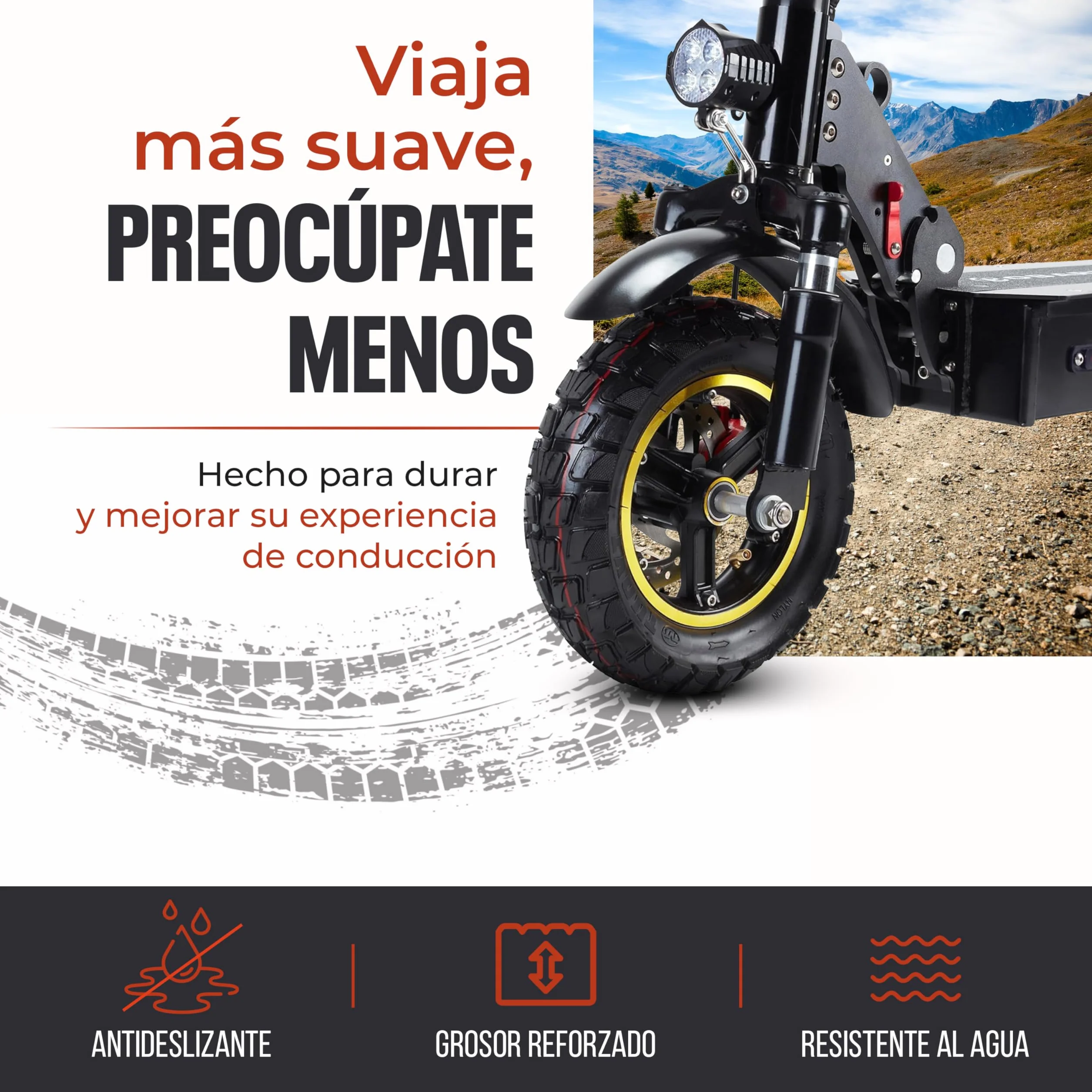 10 pulgadas Neumático offroad Kugoo M4 Dualtron VICTOR LUXURY EAGLE Speedway 4 Zero 10X Scooters eléctricos Minimotors (10X3.0 80/65-6 255X80) 1 Neumático+1 Cámara