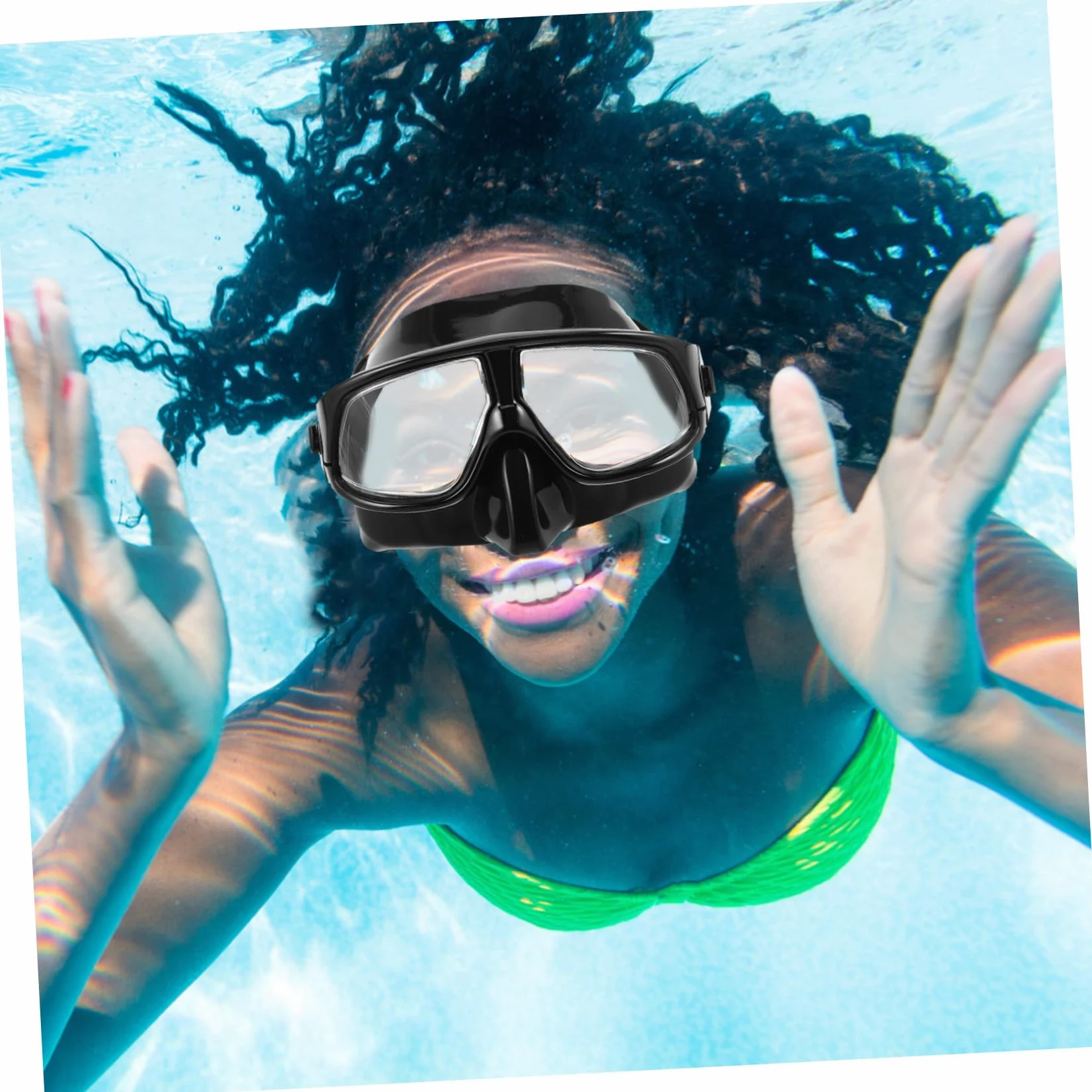 YARNOW Snorkel Mask Ajustable Visión para Buceo y Natación Máscara Ligera y Cómoda para Deportes Acuáticos Adultos
