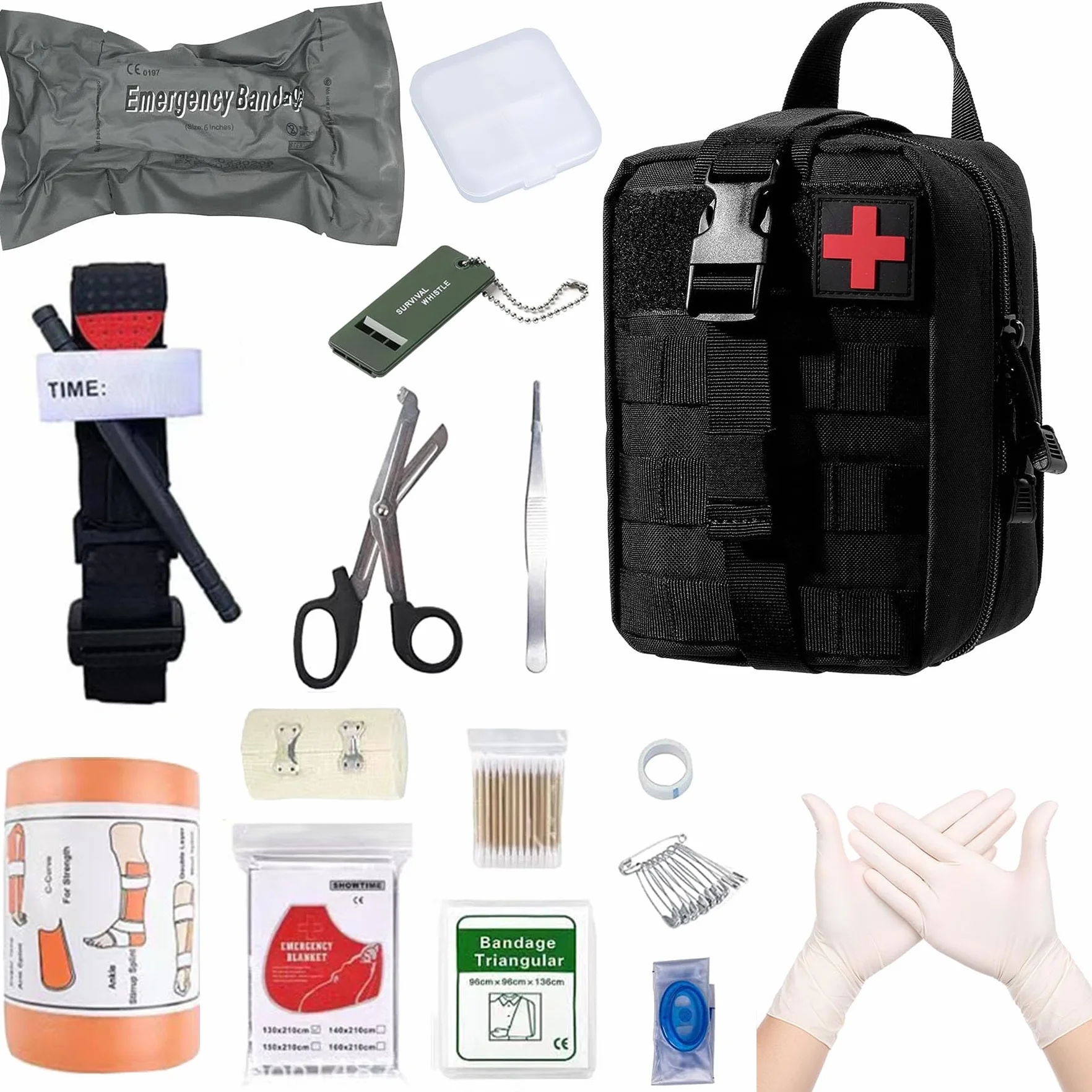 Tactical EMT Medical,táctica Bolsa MOLLE Pouch,Médica Bolsa,Botiquín de Primeros Auxilios,Táctica Compacta Botiquín,Bolsa de Emergencia,Kit Primeros Auxilios,Bolsa EMT Kit de Supervivencia