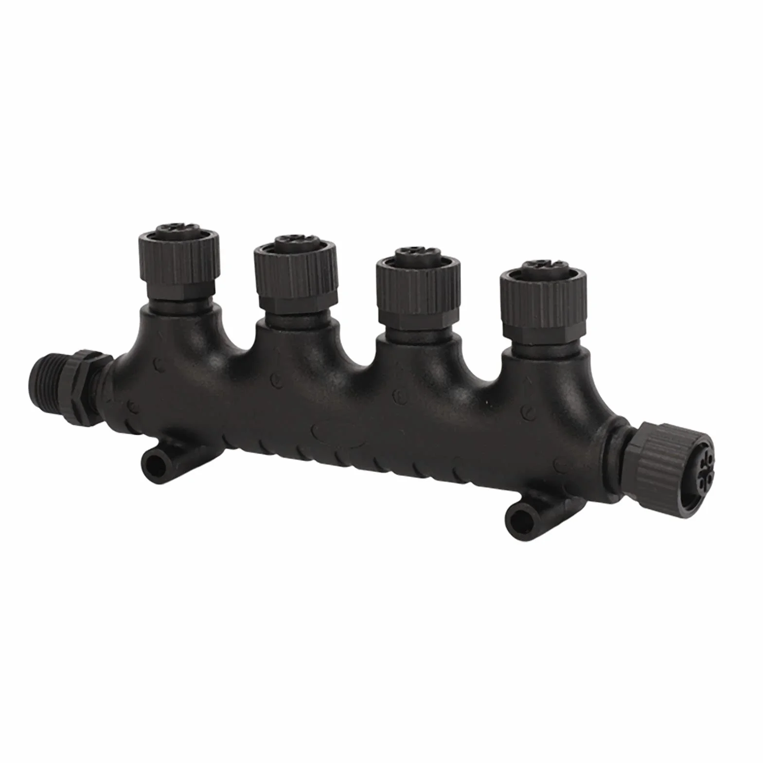 Akozon Conector NMEa 2000 T, para NMEa 2000 N2K Conector en T de 4 Puertos M12 5 Pines IP67 a Prueba de Agua para Redes Lowrance