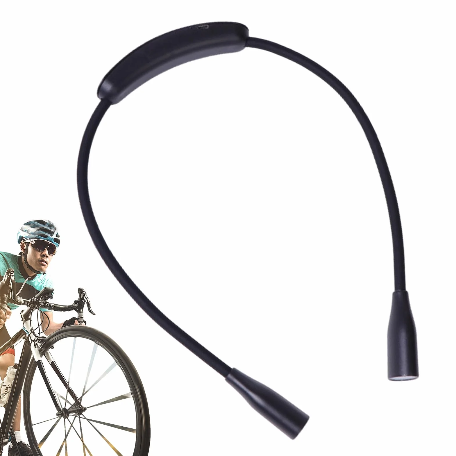 Luz de lectura LED recargable USB, lámpara de libro portátil flexible, brazo ajustable para acampar