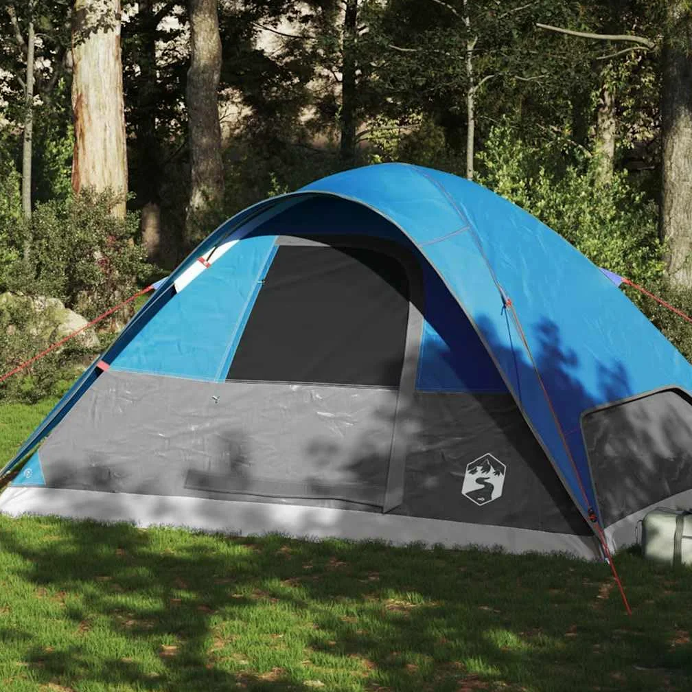 Tienda familiar cúpula para personas, verde, revestimiento de poliéster T impermeable, tienda de campaña con conector E