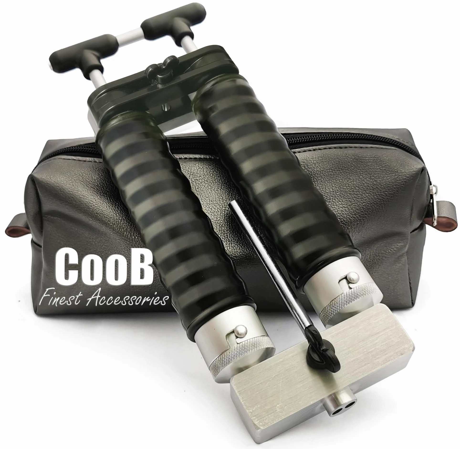 CooB Inyector de plastisol de aluminio de plástico blando, señuelo de pesca, kit de doble mezcla de colores, inyectores para cebos, formas de señuelos, fabricación de aparejos (doble inyector de 120