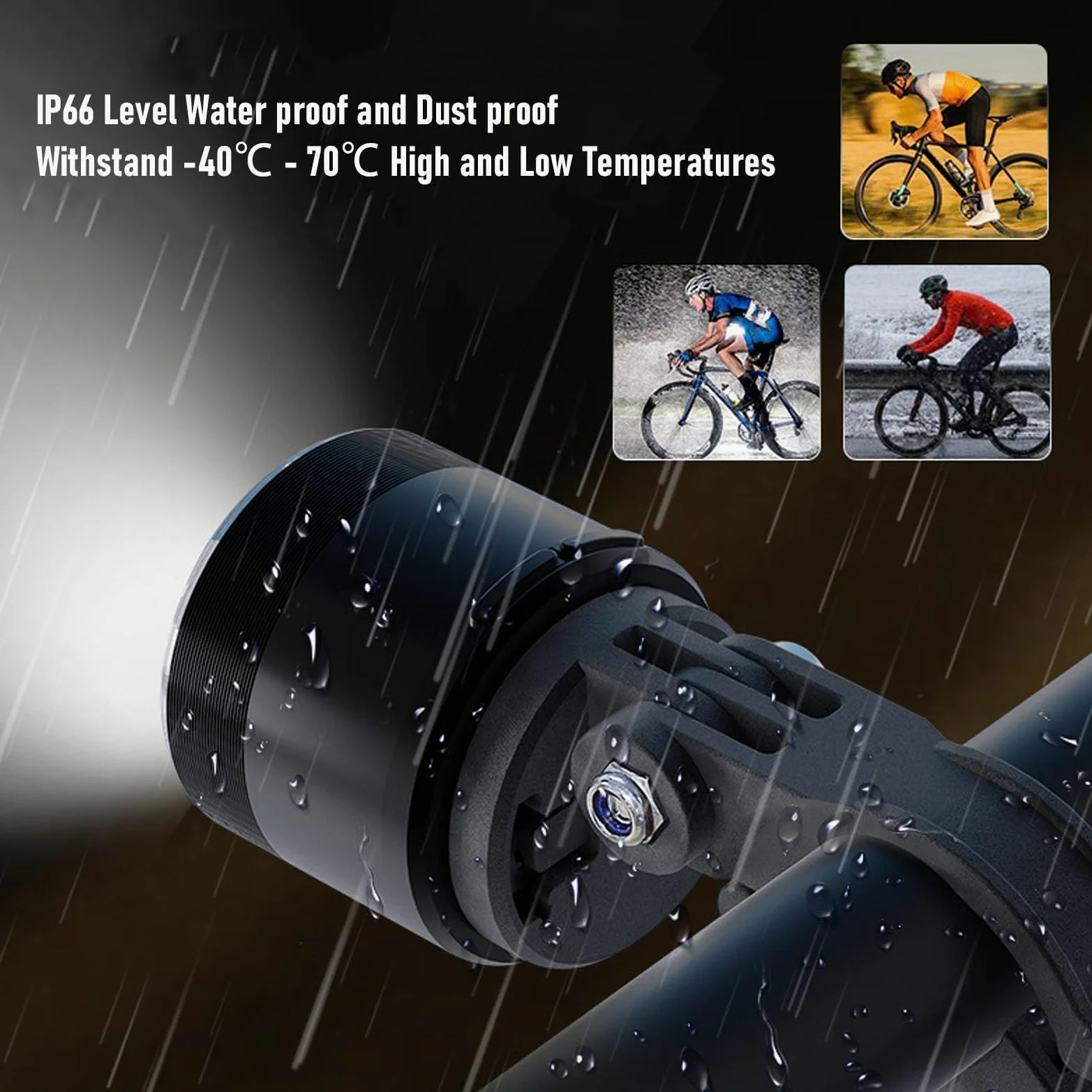 CHICIRIS Juego de Luces para Bicicleta, Recargable, Faro Delantero Impermeable IP66 con Detección Inteligente y Luz Trasera de 8 Modos de Color para un Ciclismo Seguro