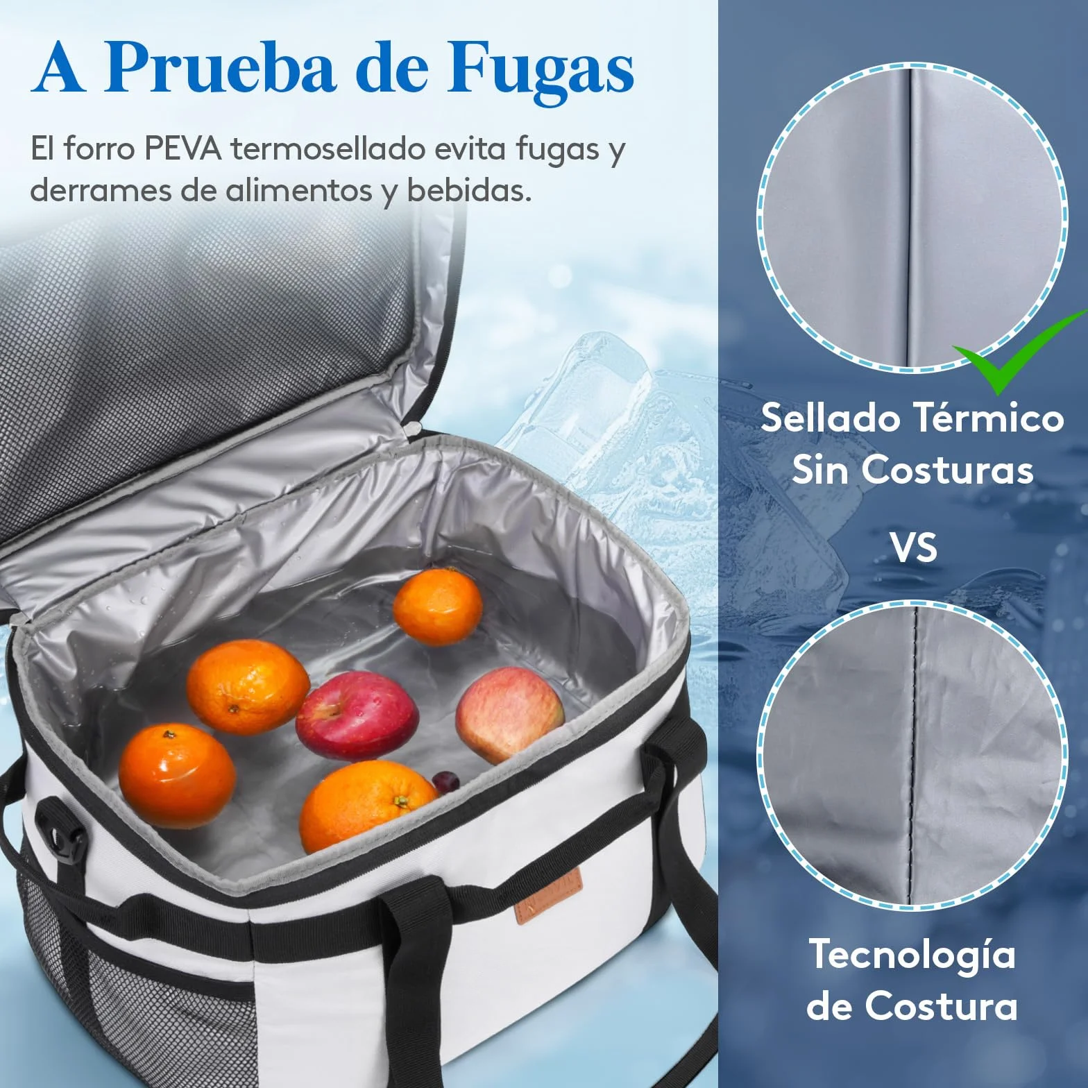 Lifewit Nevera Portatil, Bolsa Termica Grande, Cooler Bag Plegable con múltiples asas, Bolsa Nevera Porta Alimentos para Hombre Mujer, Porta Alimentos para Picnic, Camping, Barbacoa, Gris Seda, 30L