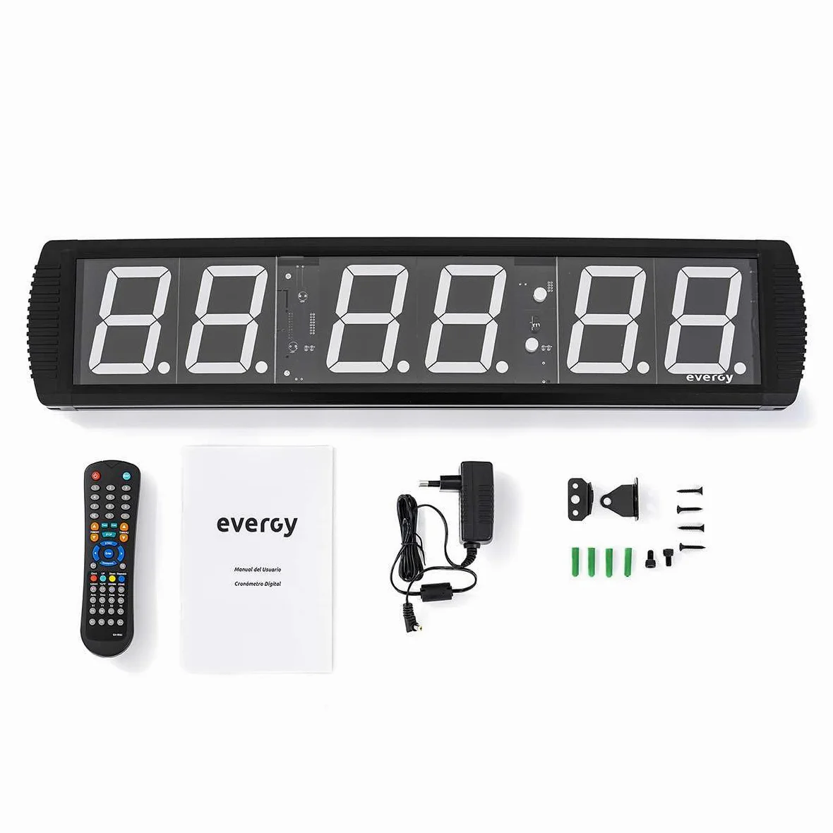 Cronómetro Digital evergy. Temporizador para Tus Series. Cronometro oposiciones. Reloj Gimnasio cronometro. Reloj Crossfit. Timer Reloj Digital Pared. Cronometros Deportivos. Reloj cronometro