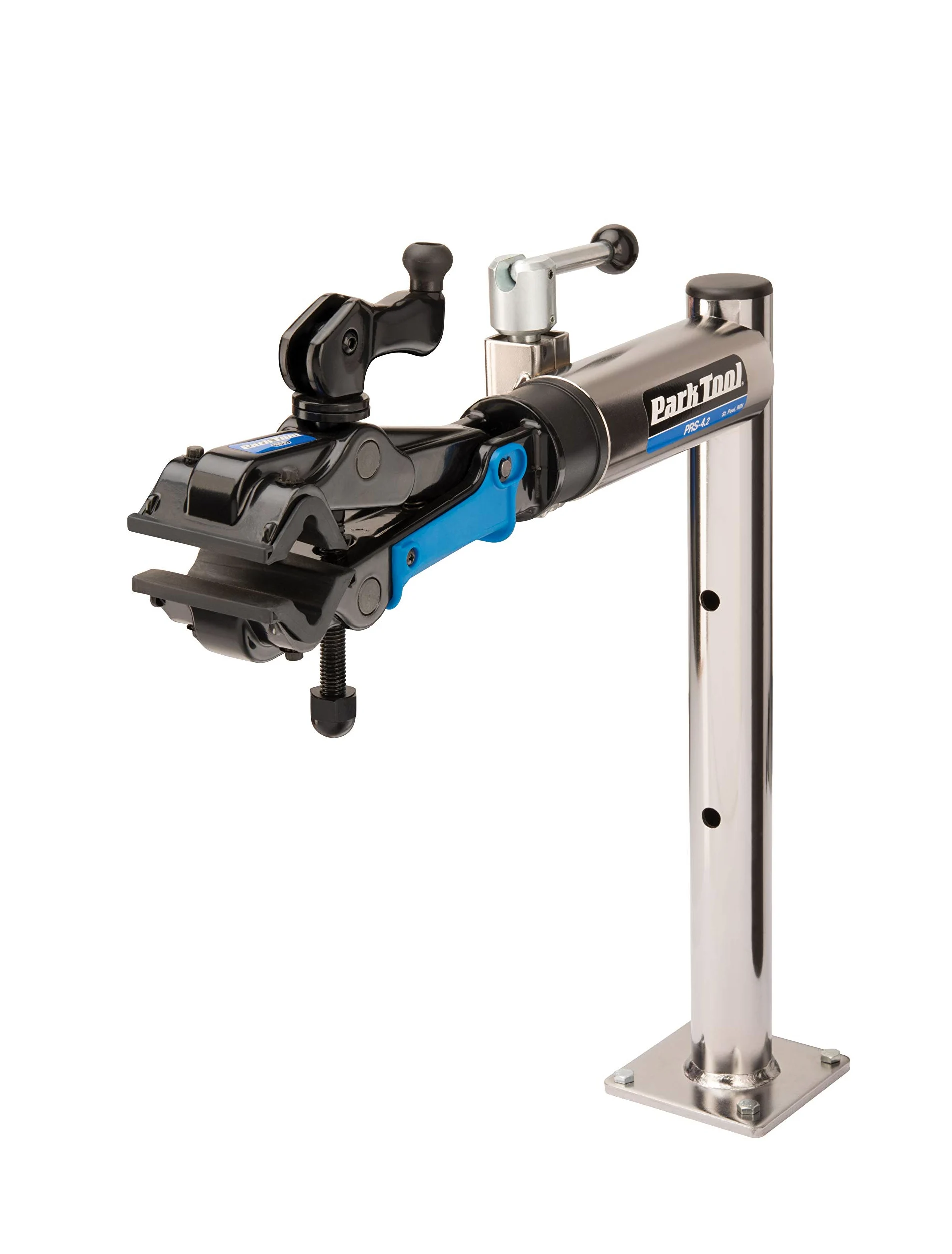 Park Tool PRS-4.2-2 - Soporte de reparación de montura de banco para adulto unisex con abrazadera de microajuste 100 – 3D, color azul, n/a | Soportes de trabajo para bicicleta