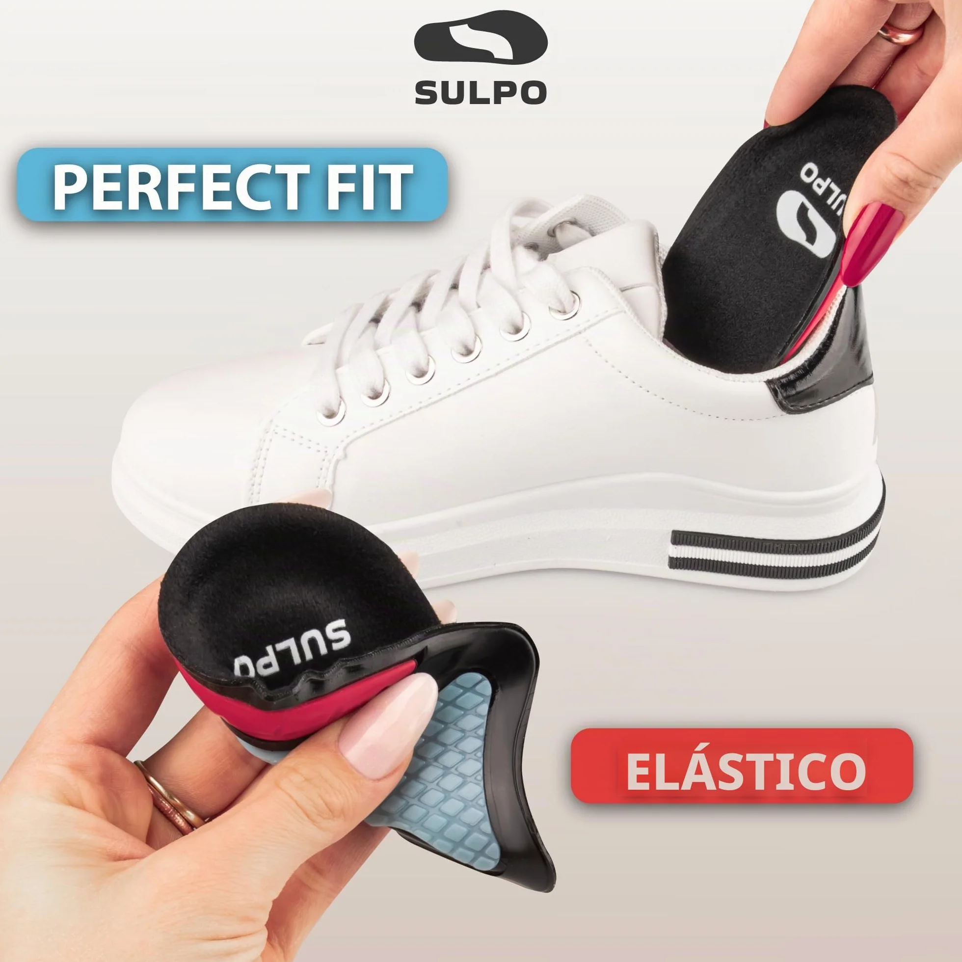 SULPO Taloneras de gel para fascitis plantar y espolón calcáneo, plantillas talón ortopédicas, 36-39, 1 par