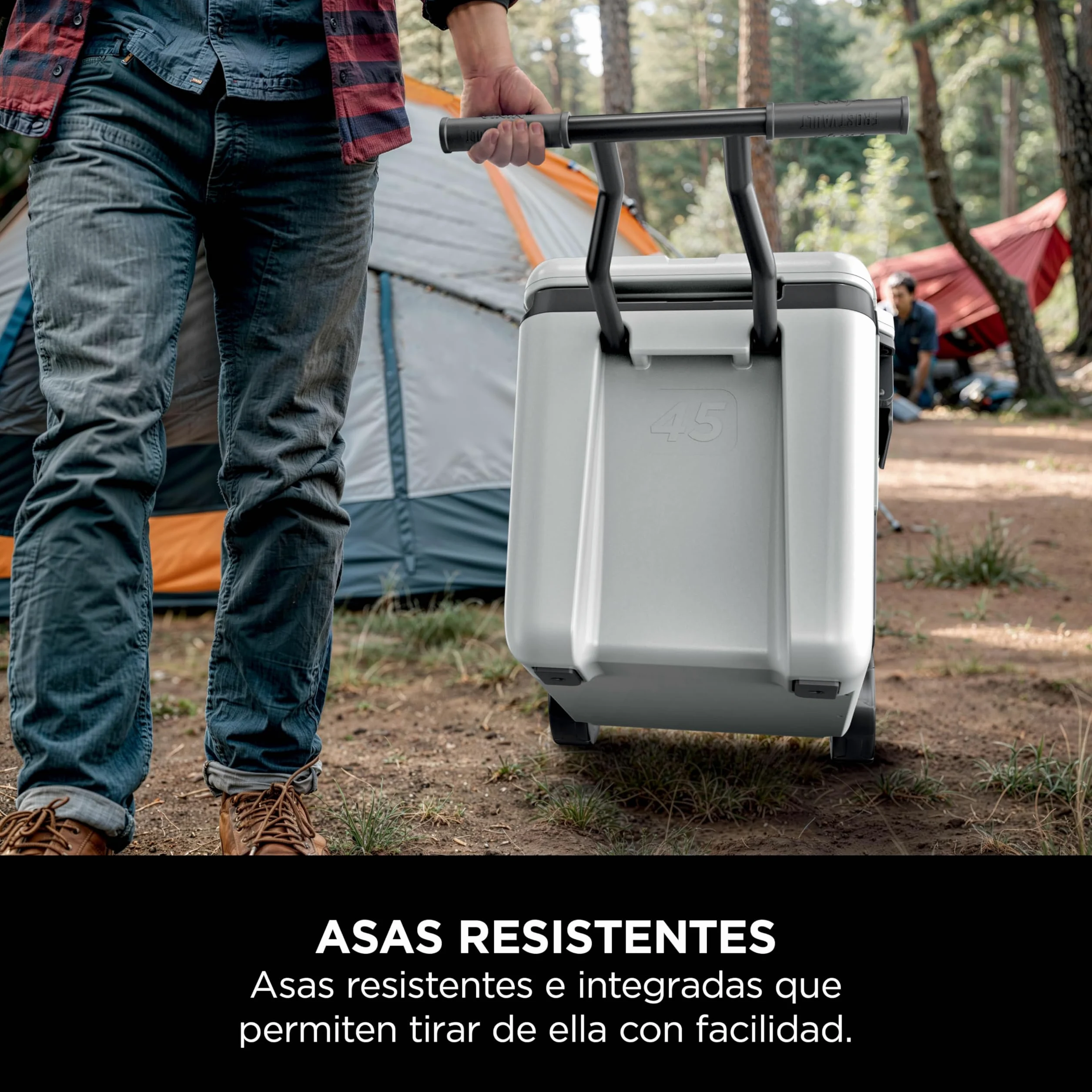 Ninja FrostVault, Nevera Portátil Rígida, Blanco Nube, FB245EUWH | Con Ruedas y Cajón Dry Zone Integrado a Temperatura de Frigorífico, Mantiene el Hielo durante Días, Capacidad para 68 Latas
