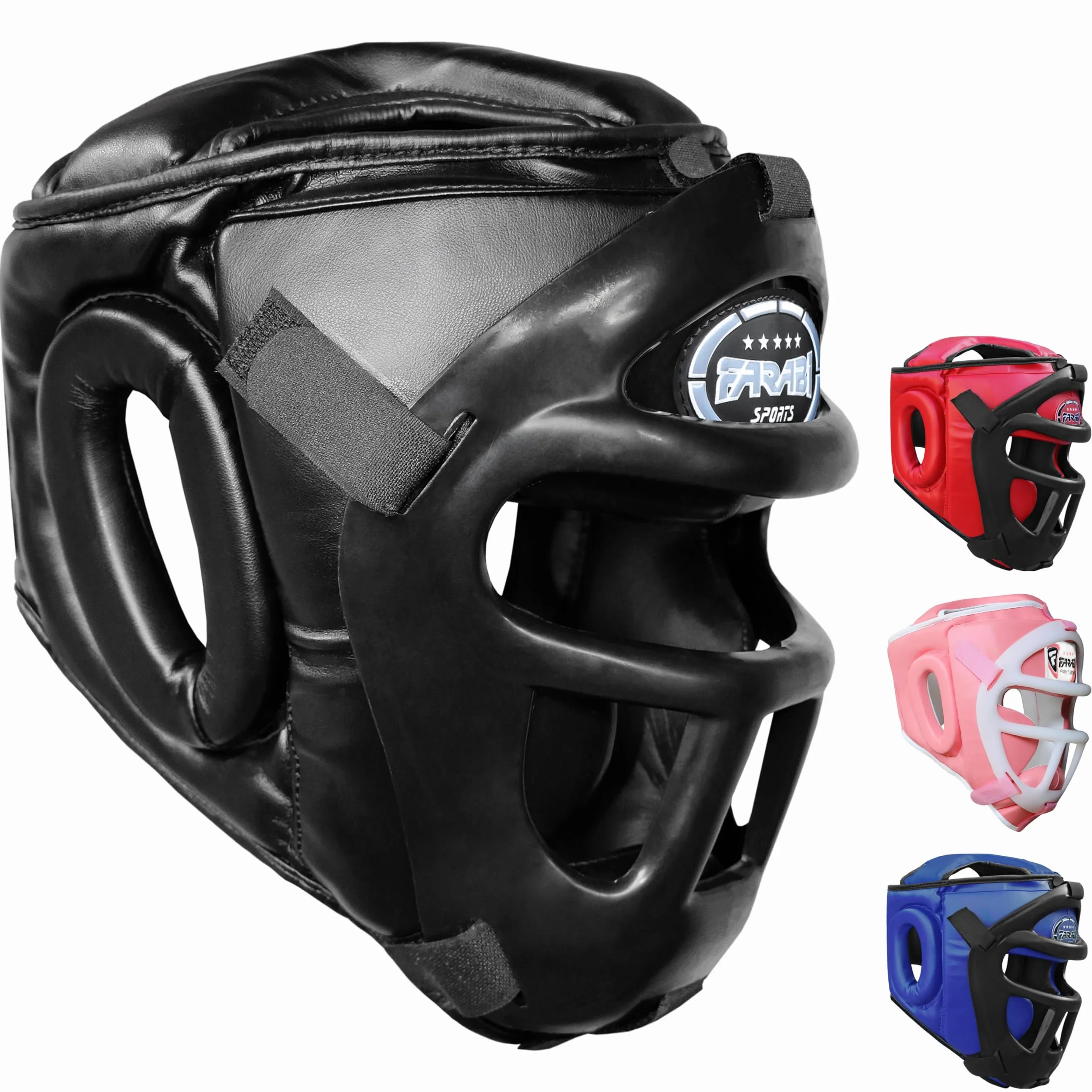 Farabi Sports Guardia Protector de Cabeza Cara de Ahorro de Casco con la Cara Frontal extraíble Grill