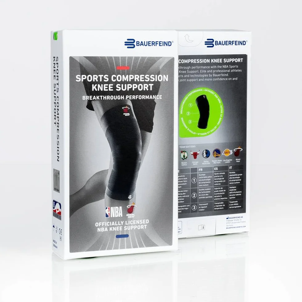 BAUERFEIND Sports Compression Knee Support NBA Rodillera Deportiva, Unisex Adulto