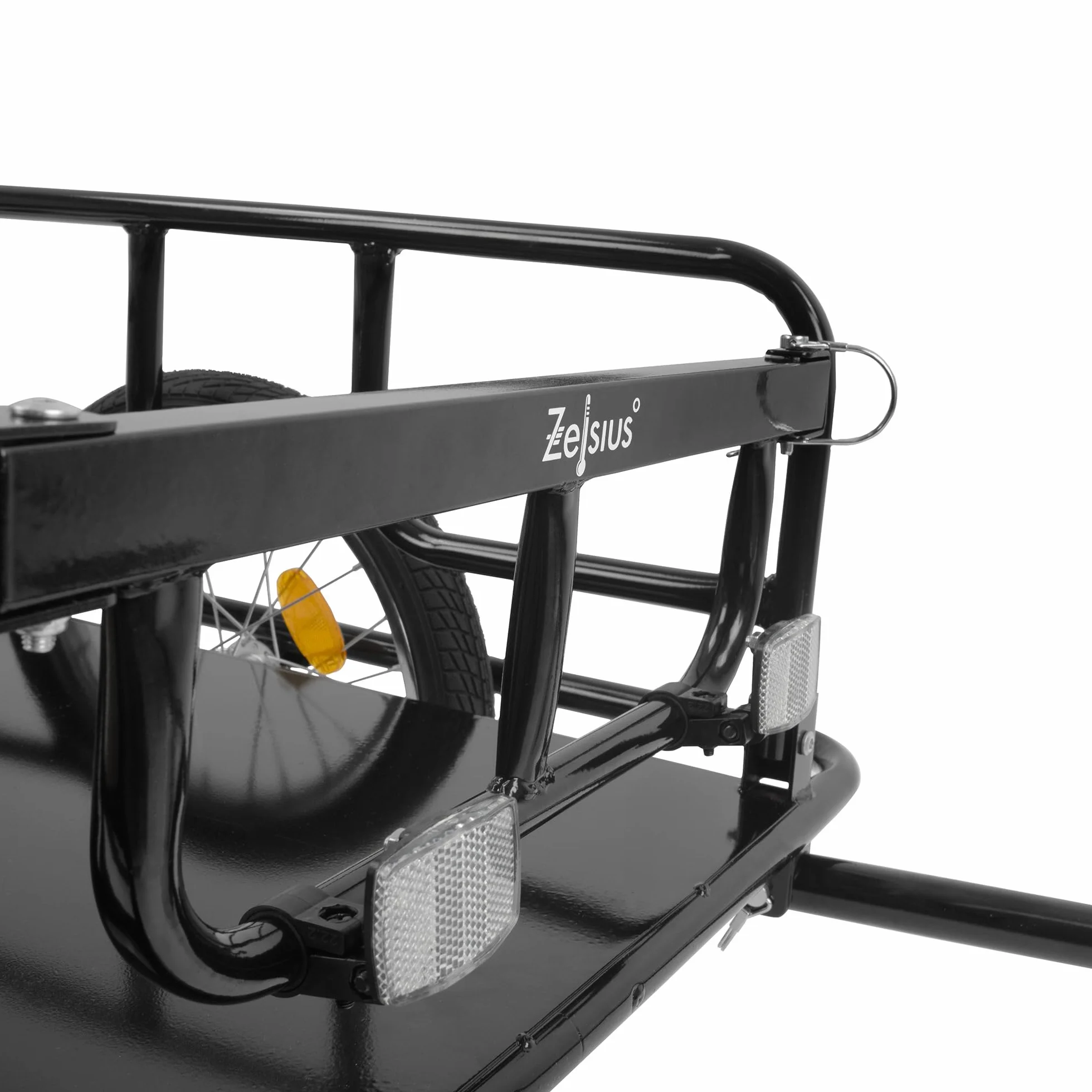 Zelsius Remolque Bicicleta Transporte 68 litros | Carro Plegable para 2 Cajas Bebidas | Carro Transporte | Remolque para Bici con Acoplamiento | Carro Carga