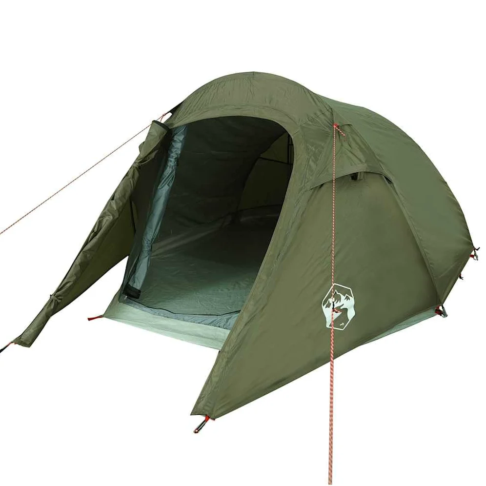 Tienda tipo túnel para personas, verde oliva, tienda de campaña impermeable con revestimiento de PU, xxcm, tienda de campaña ligera para aventuras al aire libre
