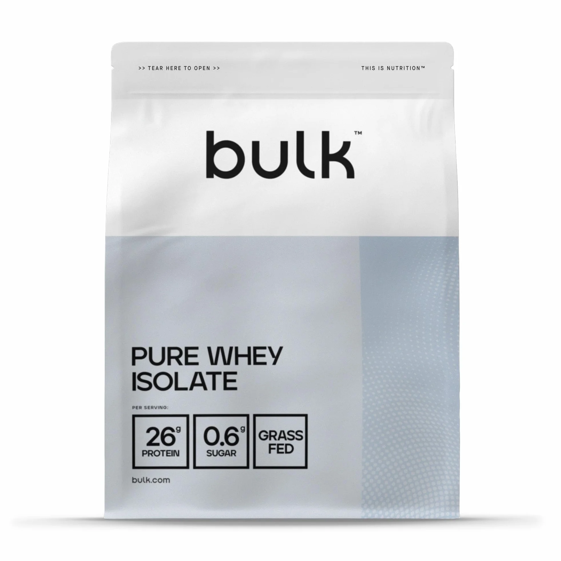Naturaleza Bulk Pure Whey Isolate 26g Proteína Aislado de Suero Bajo en Azúcar Grasa 500g