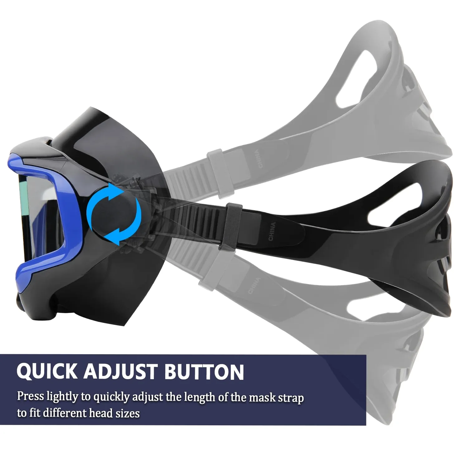 AQUA A DIVE SPORTS Máscara de buceo antivaho para natación, máscara de esnórquel adecuada para adultos, buceo, natación, esnórquel, máscaras