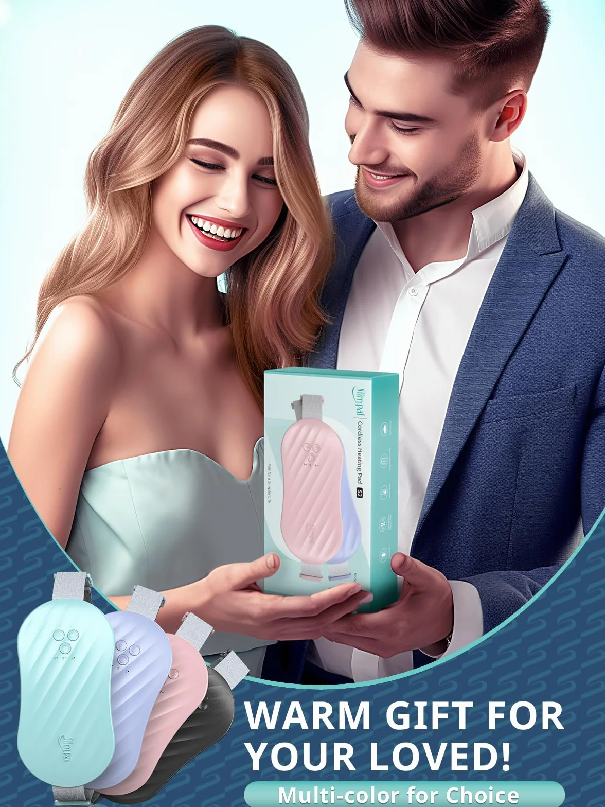 Slimpal Almohadilla térmica portátil recargable inalámbrica Agua S2