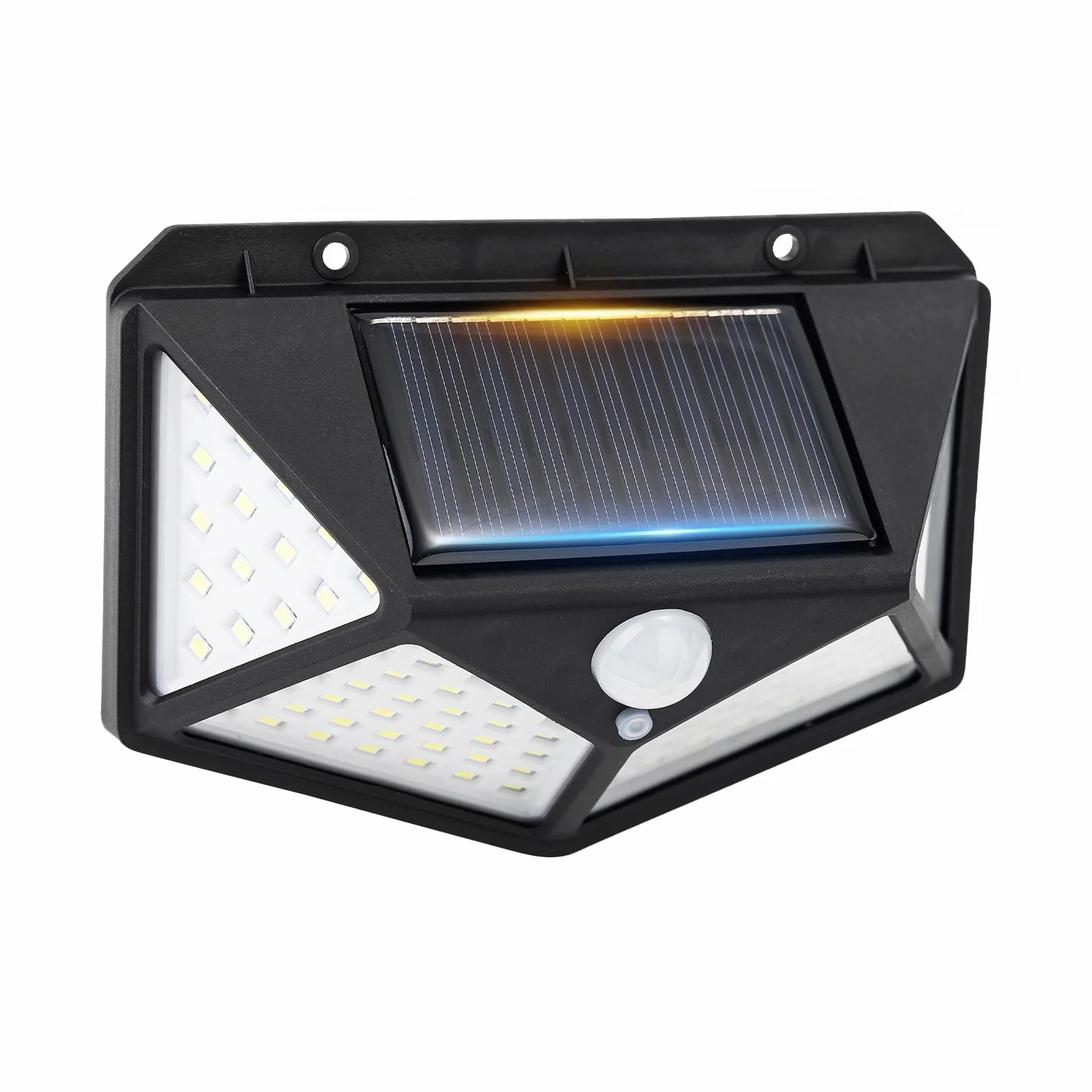 GRIFEMA Focos LED Exterior Solares con Sensor de Movimiento, Lámpara de Pared Solar Impermeable 100 LEDs, IP65, 270°, 800mAh, GDK203