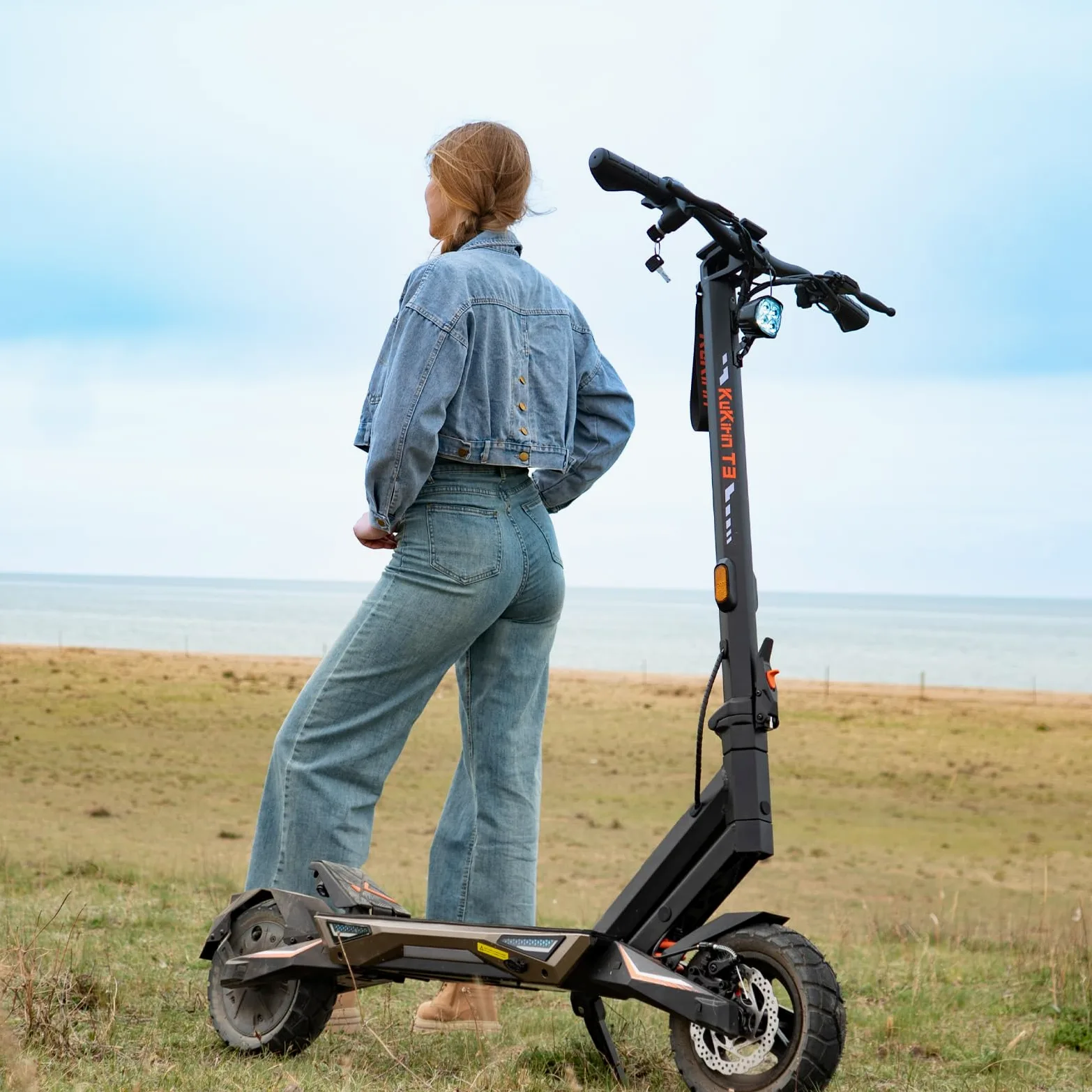KuKirin T3 Scooter eléctrico para adultos, alcance de 58 km, motor robusto, plegable, neumático de 10 pulgadas, patinete eléctrico para ciudad y viajeros