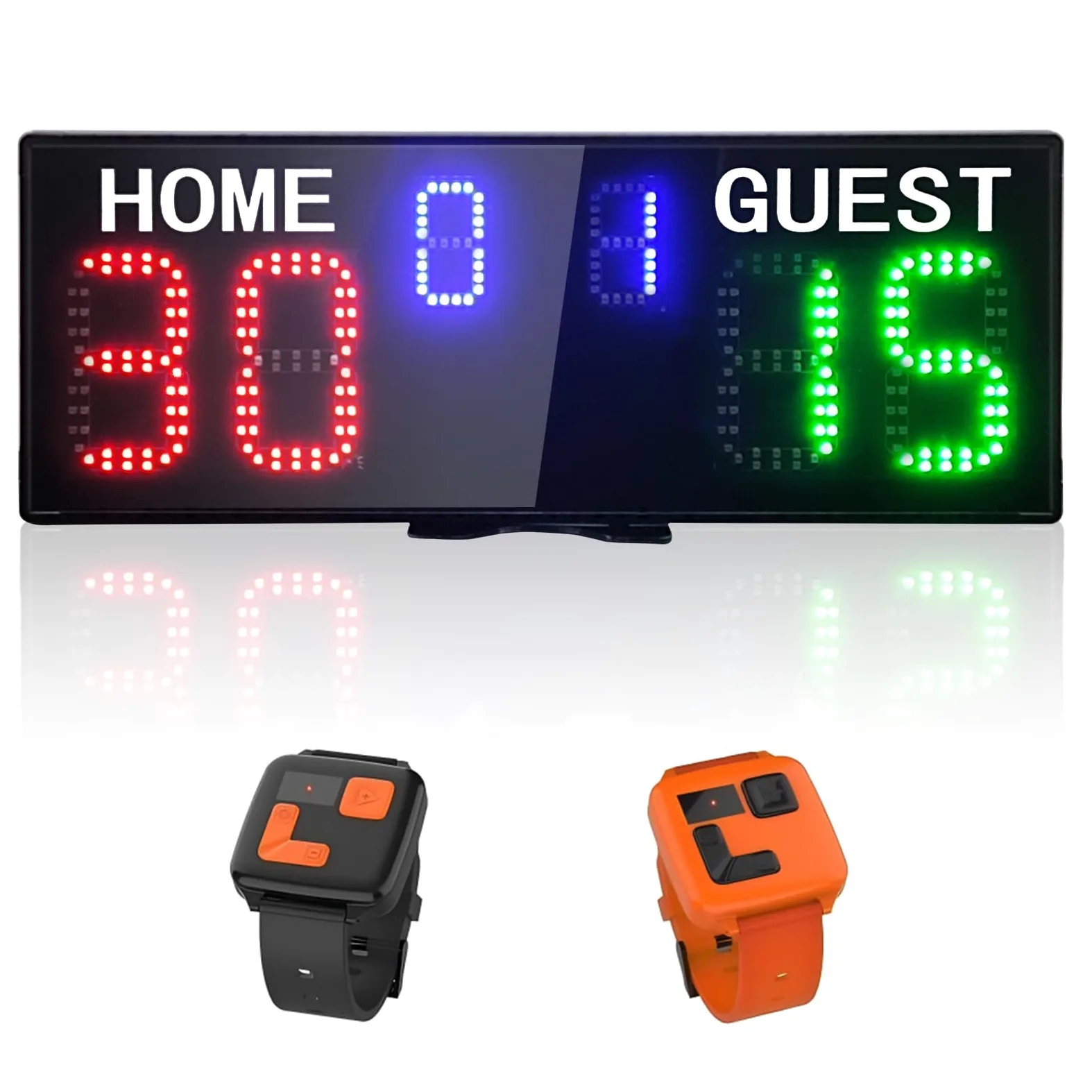 Marcador LED electrónico YZ con control de reloj, marcador digital con control remoto, marcador portátil para baloncesto, marcador de puntuación digital para tenis con red, marcador para juegos al