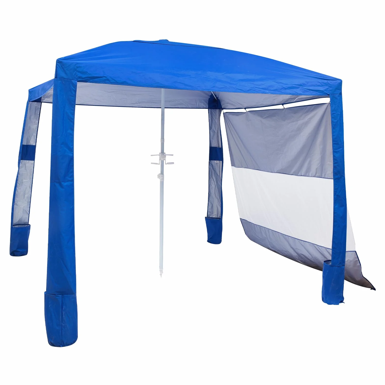 VEVOR Cabaña de Playa 2,4 x 2,4 m UPF 50+ Protección Solar con Pared Lateral Portátil