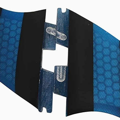 Deportes acuáticos Reemplazo de la aleta de la tabla de surf 3 unids Honeycomb Fibra de carbono Surfboard Rudder Surfing Propeller Aletas de tabla de surf Tablas de surf ( Color : Blue , Size : K2.1 )