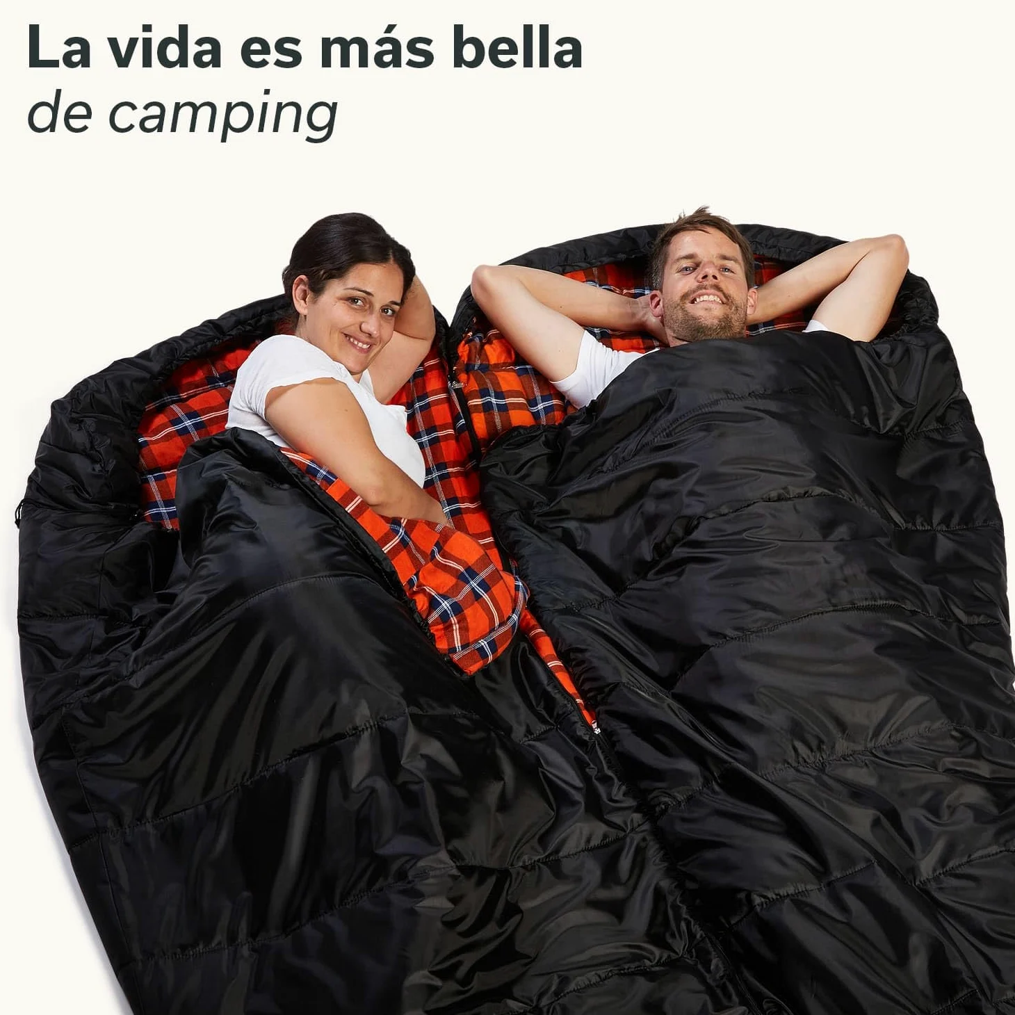 Skandika Saco de dormir Vegas franela | XXL de saco de dormir momia | Sleeping Pod | 220 x 110 cm, ranura para de cremallera, franela de lujo Forro | acoplable (Negro)
