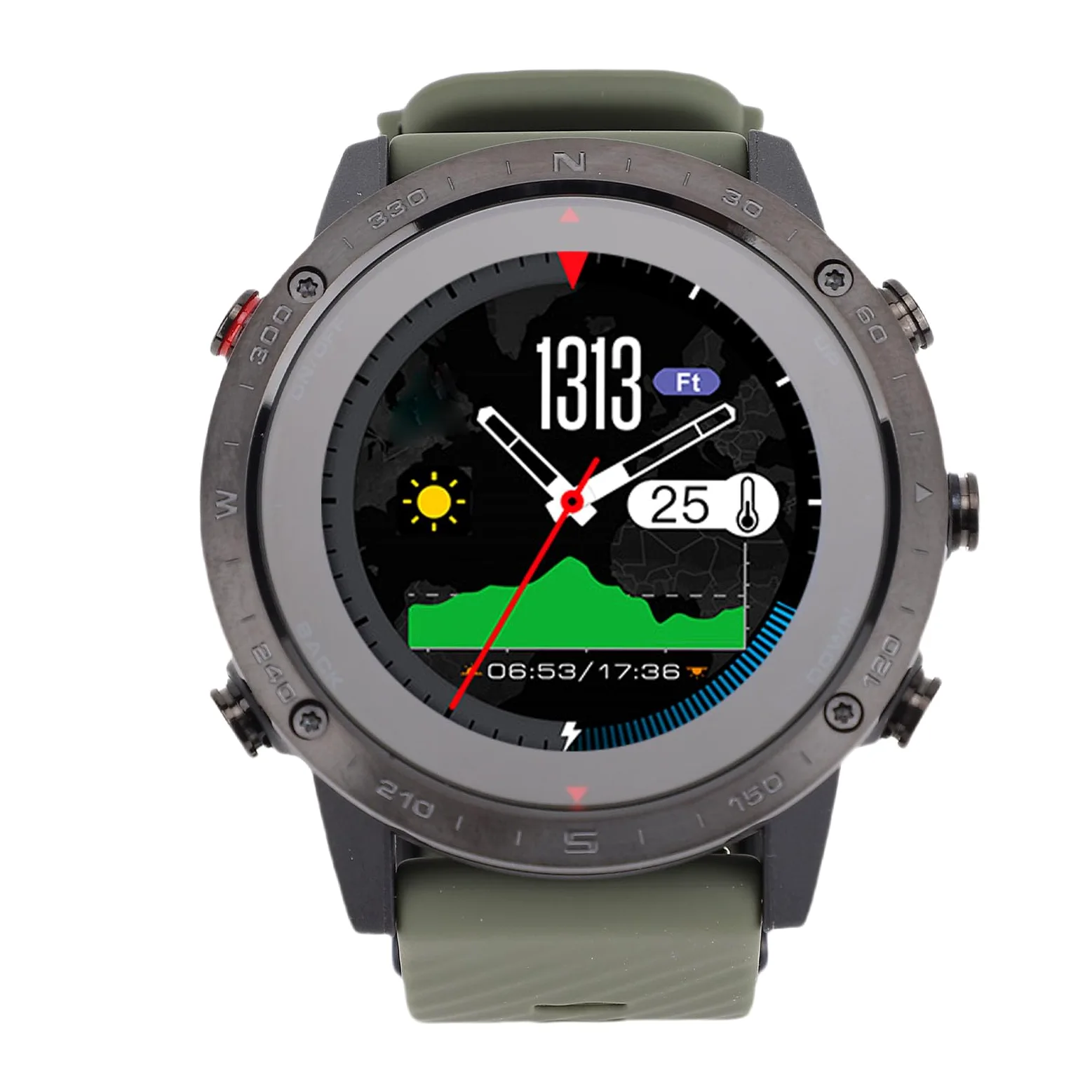 YUYTE Redondo con Pantalla de 1.3 Pulgadas para Buceo y Exterior, 50m