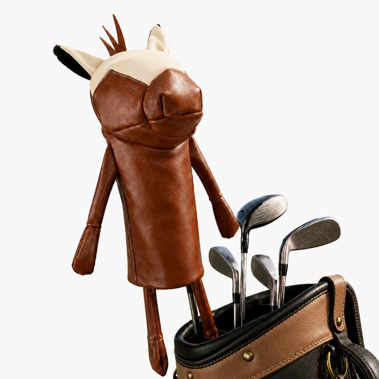 Funda para cabeza de conductor de golf para conductores de 460 cc, divertida cubierta de palo de golf de caballo, cubierta de cabeza de madera sintética con forro de felpa suave, cubierta