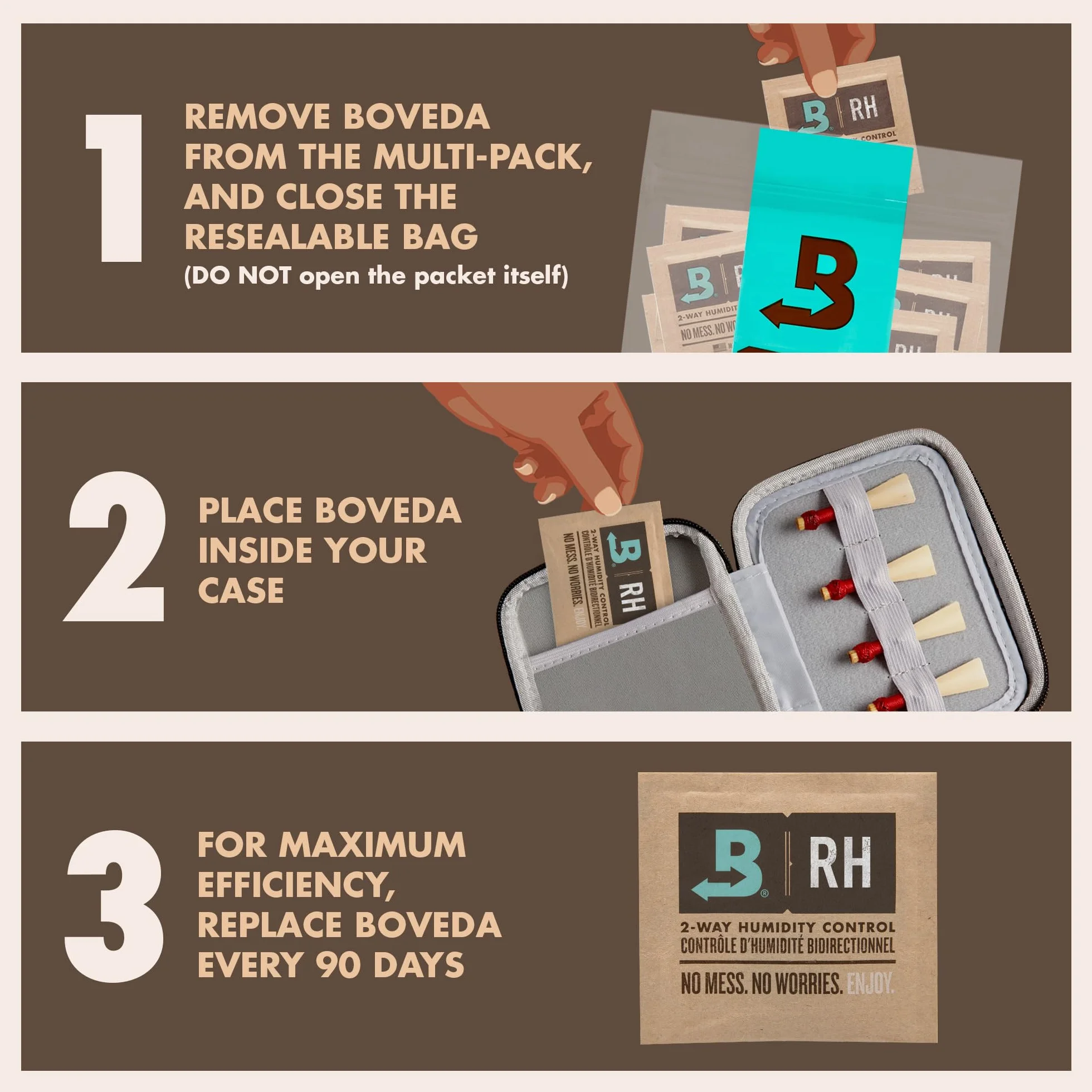 Boveda Bolsitas Control Humedad 49% HR Tamaño 8 Pack 10