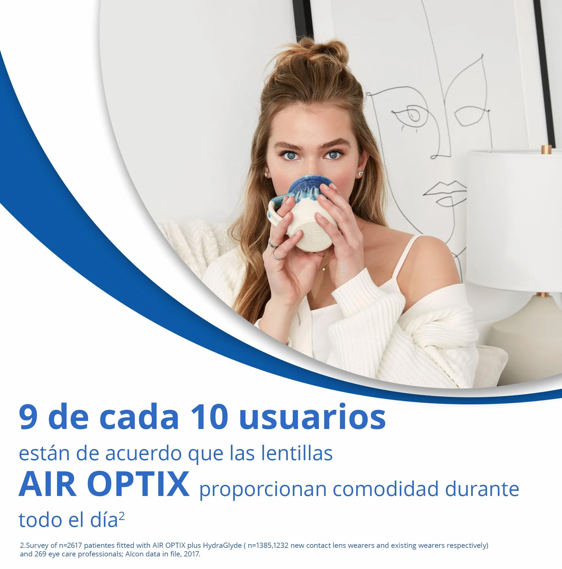 Air Optix plus HydraGlyde Lentes de contacto reemplazo mensual Pack 6 R 8.6 mm D 14.2 mm -2.75 Dioptr