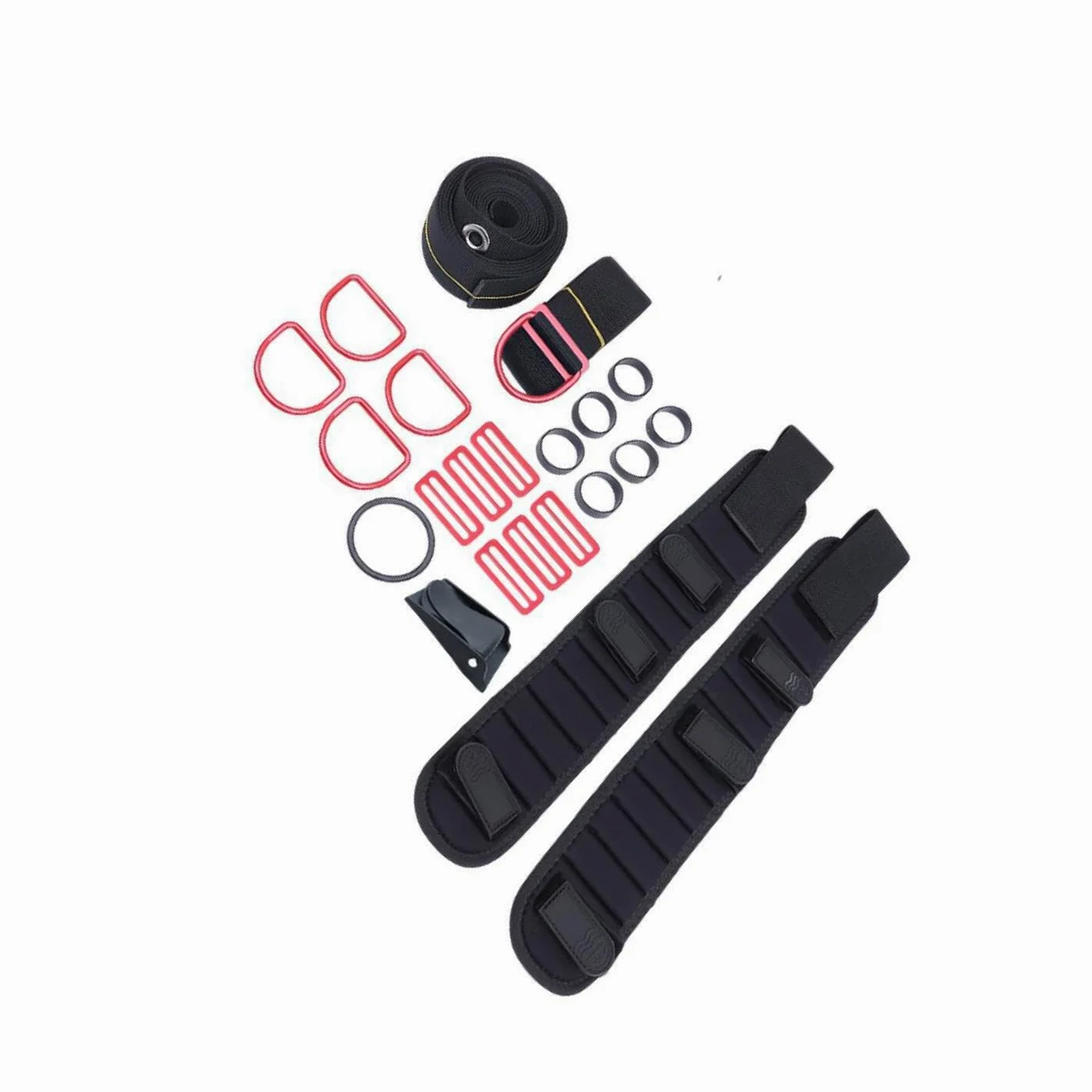 Anillos de Goma livianos, Deslizadores triples Anchos, cómodo Kit de Buceo, Materiales de Primera Calidad, Opciones prácticas, Kit de Placa Trasera