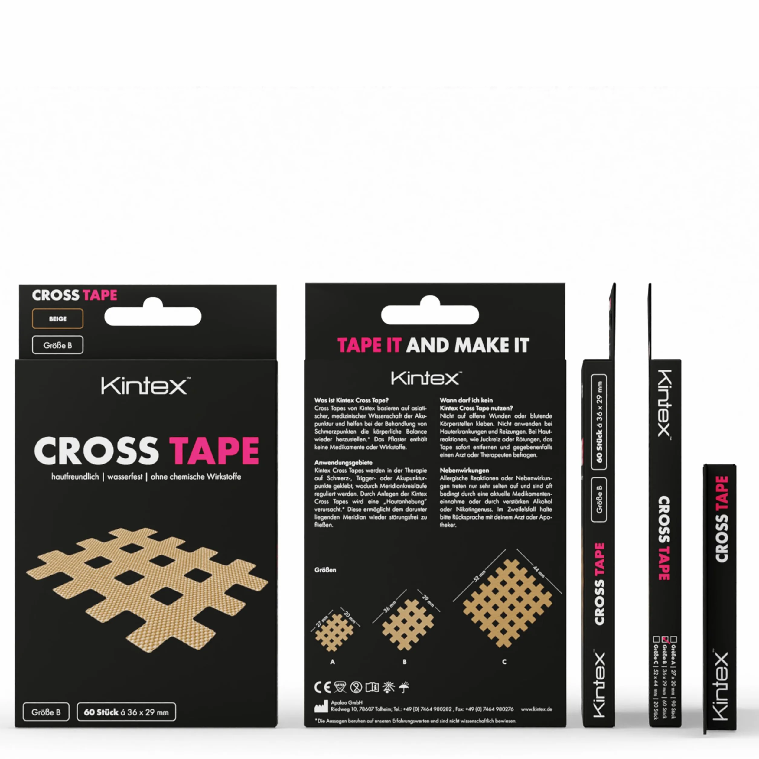 Kintex Cross-Tape, Yeso Rejilla, Punto de Dolor, Acupuntura, Gatillo