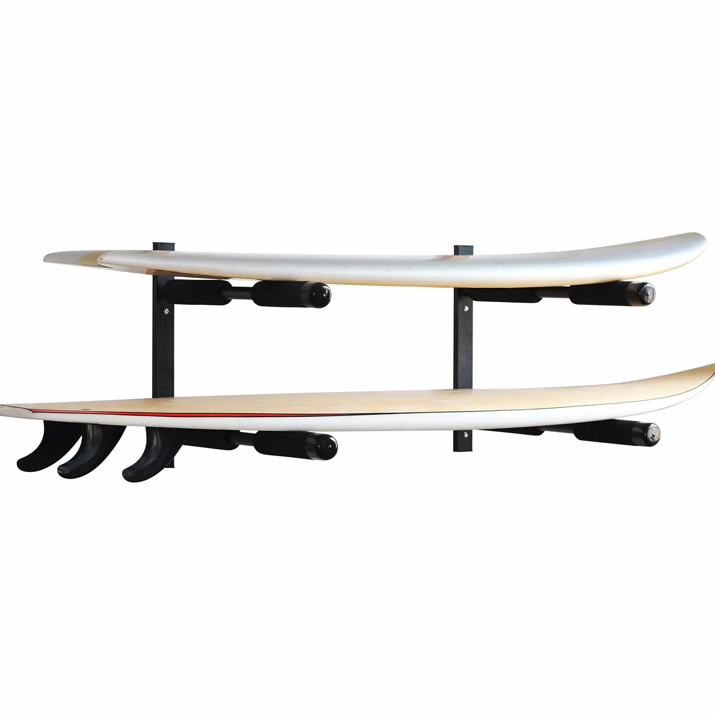 4boarder® Soporte de pared para 2 tablas de paddleboard surf longboard kayak negro
