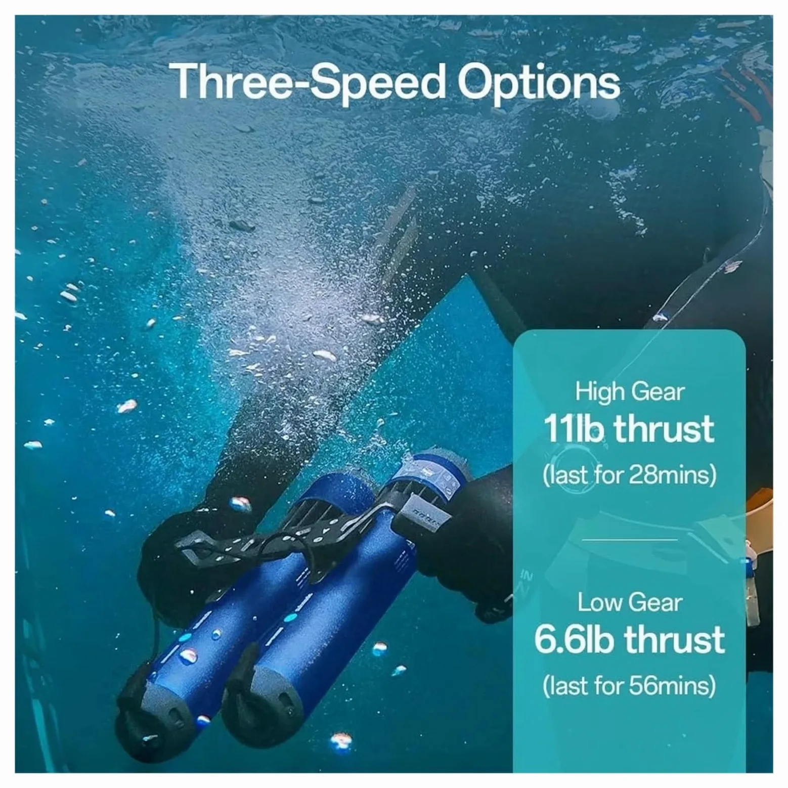 Scooter Submarino, Patinete Submarino Lite, Patinete de Buceo for Deportes acuáticos con asa extraíble for Adultos y niños, acuático Compacto portátil