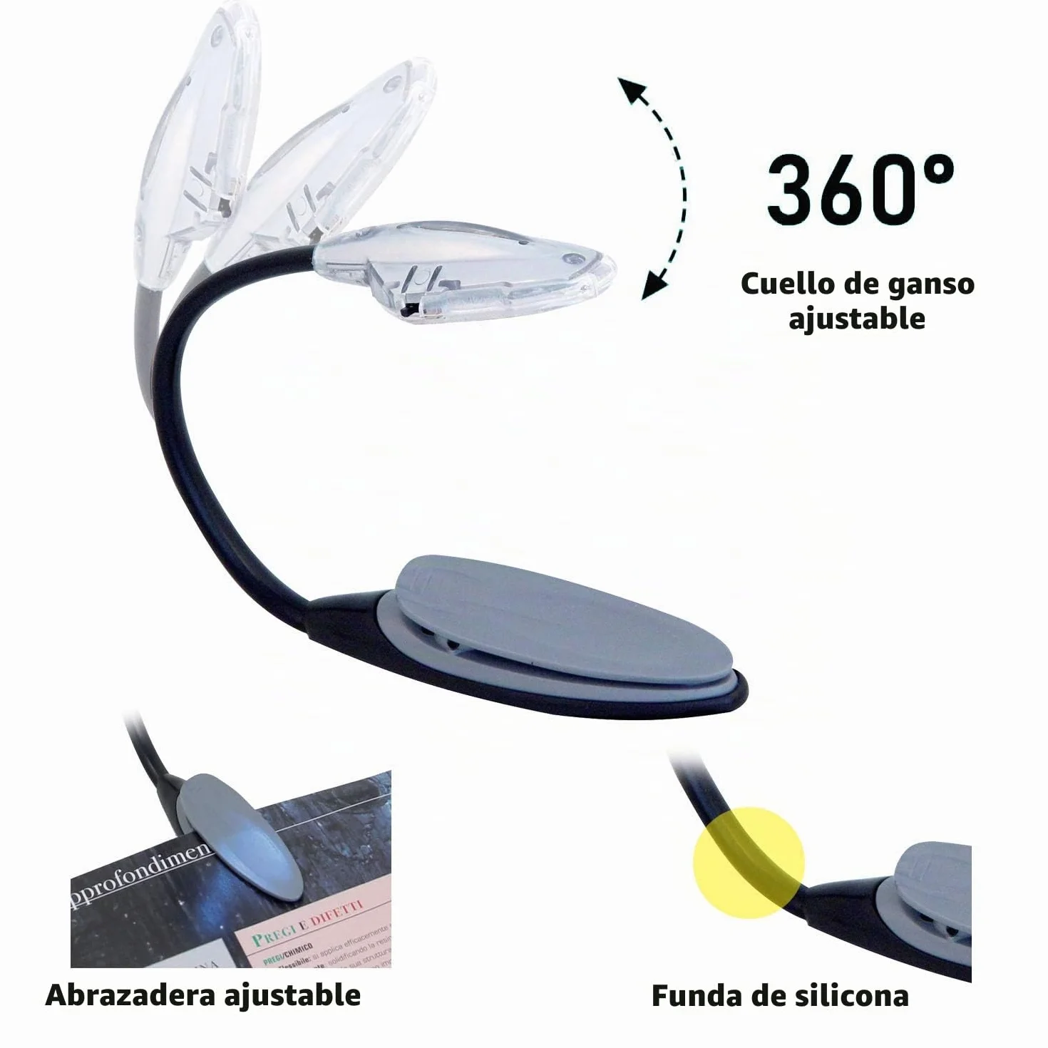 VeLamp IN232 Lámpara de lectura LED Gris
