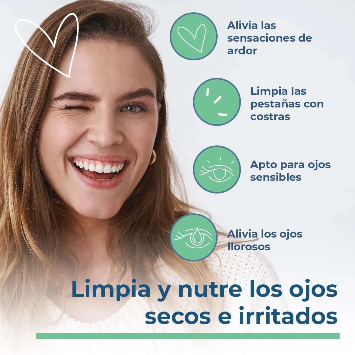 Toallitas para los párpados para ojo seco